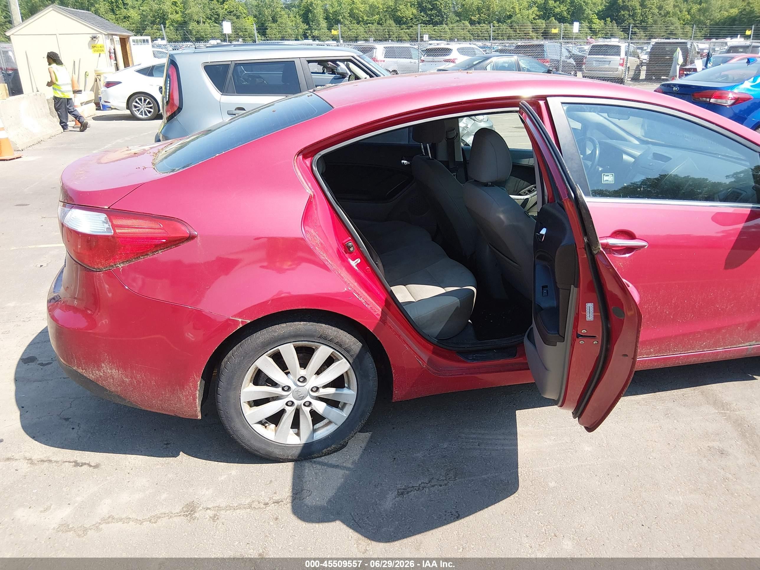 2014 Kia Forte Ex Red vin: KNAFX4A82E5055543
