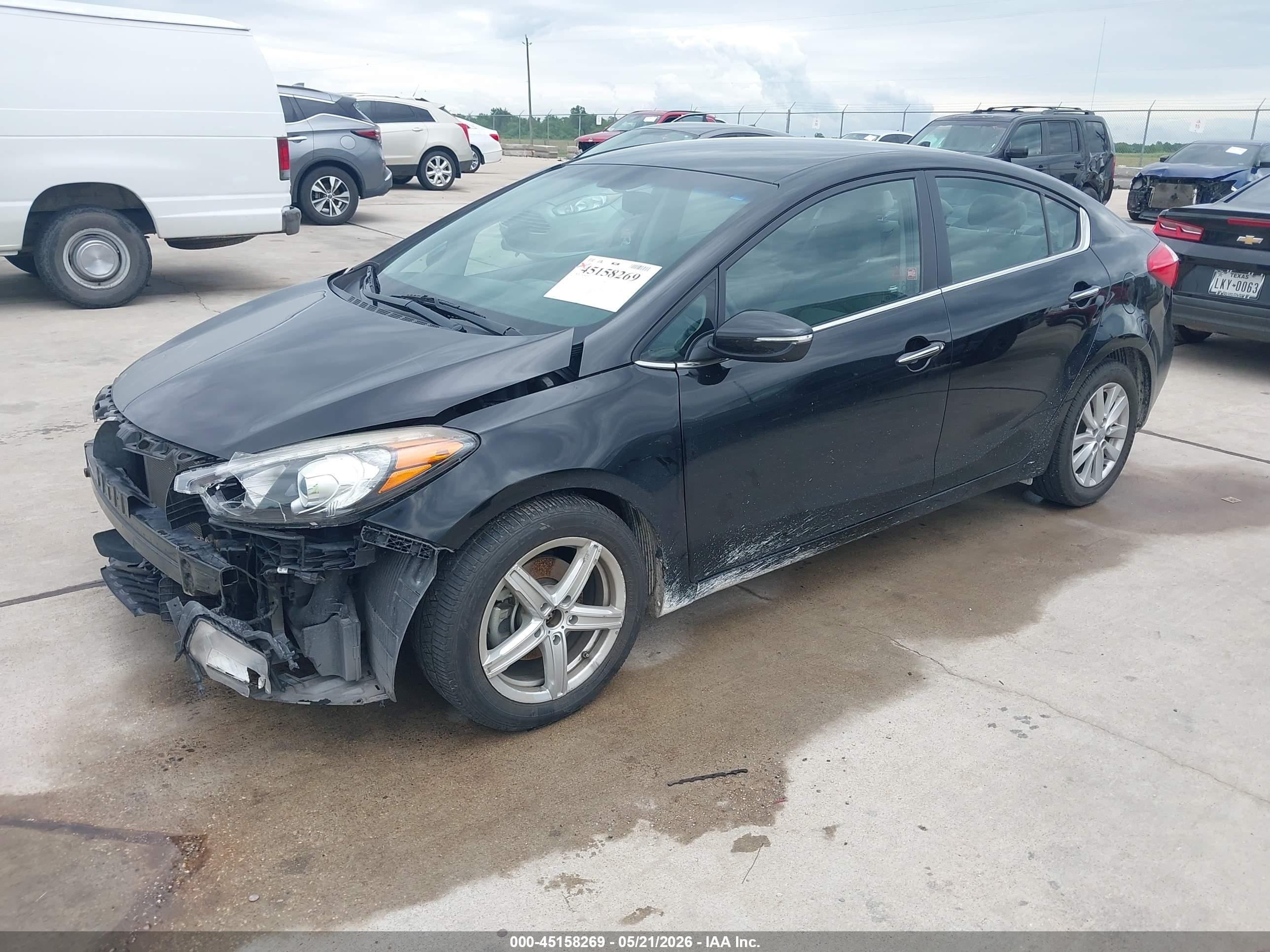 2014 Kia Forte Ex Черный vin: KNAFX4A82E5056434