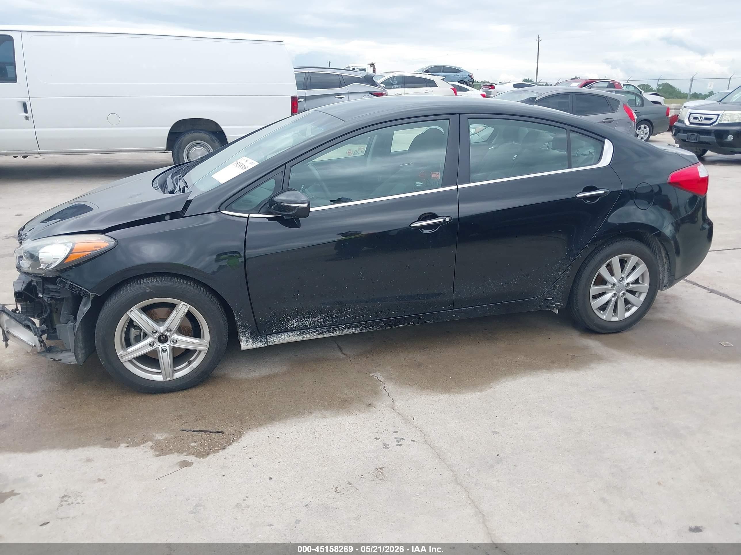 2014 Kia Forte Ex Черный vin: KNAFX4A82E5056434