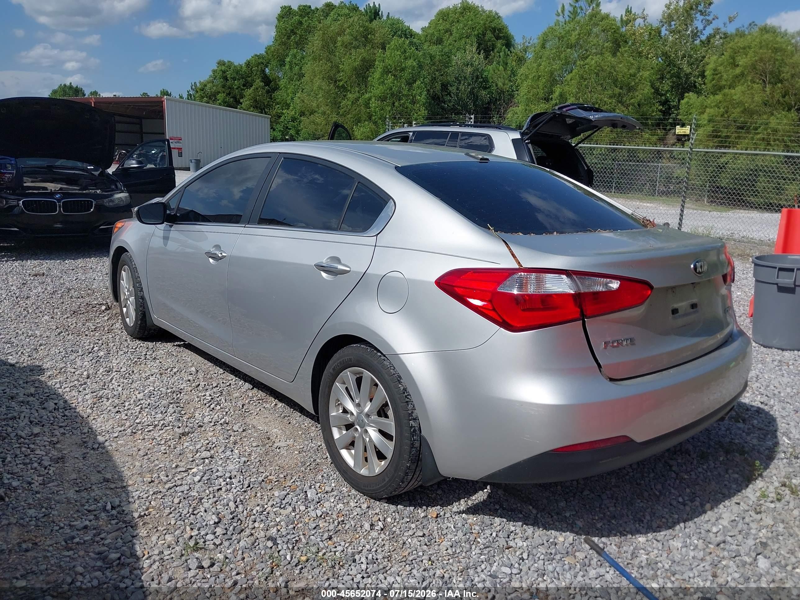 2014 Kia Forte Ex Серебряный vin: KNAFX4A82E5090289