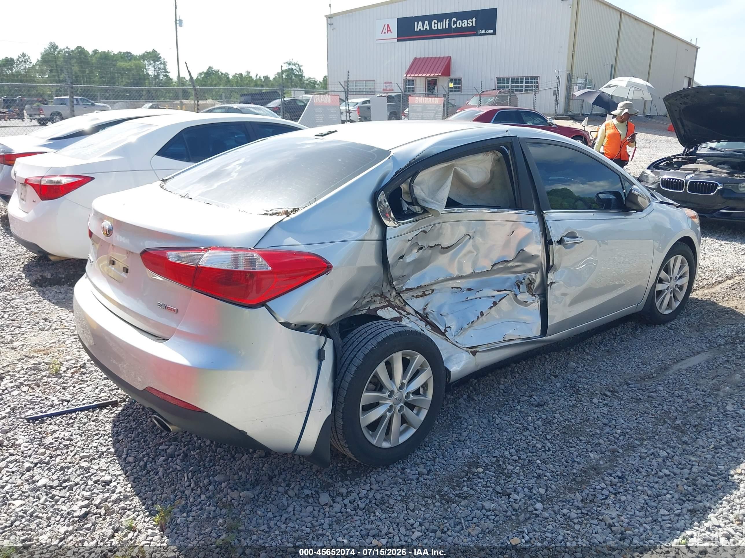 2014 Kia Forte Ex Серебряный vin: KNAFX4A82E5090289