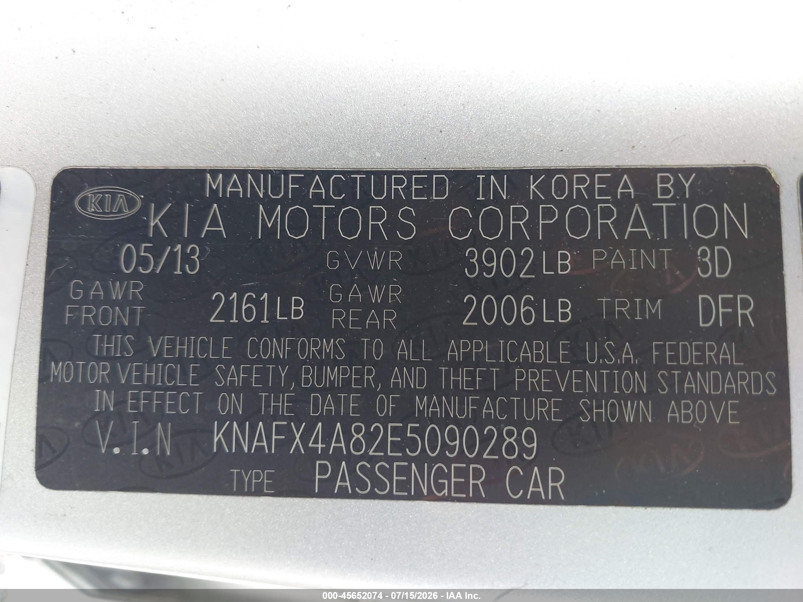 2014 Kia Forte Ex Серебряный vin: KNAFX4A82E5090289