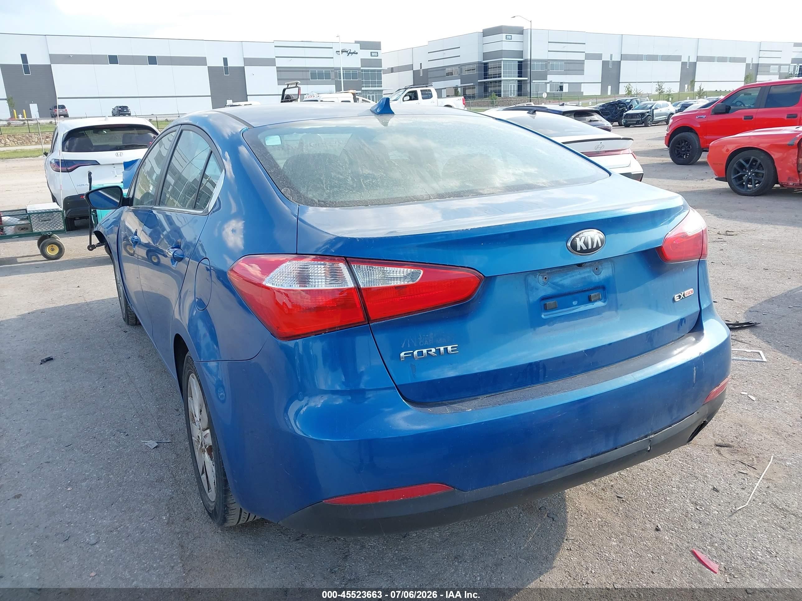 2014 Kia Forte Ex Blue vin: KNAFX4A82E5090910
