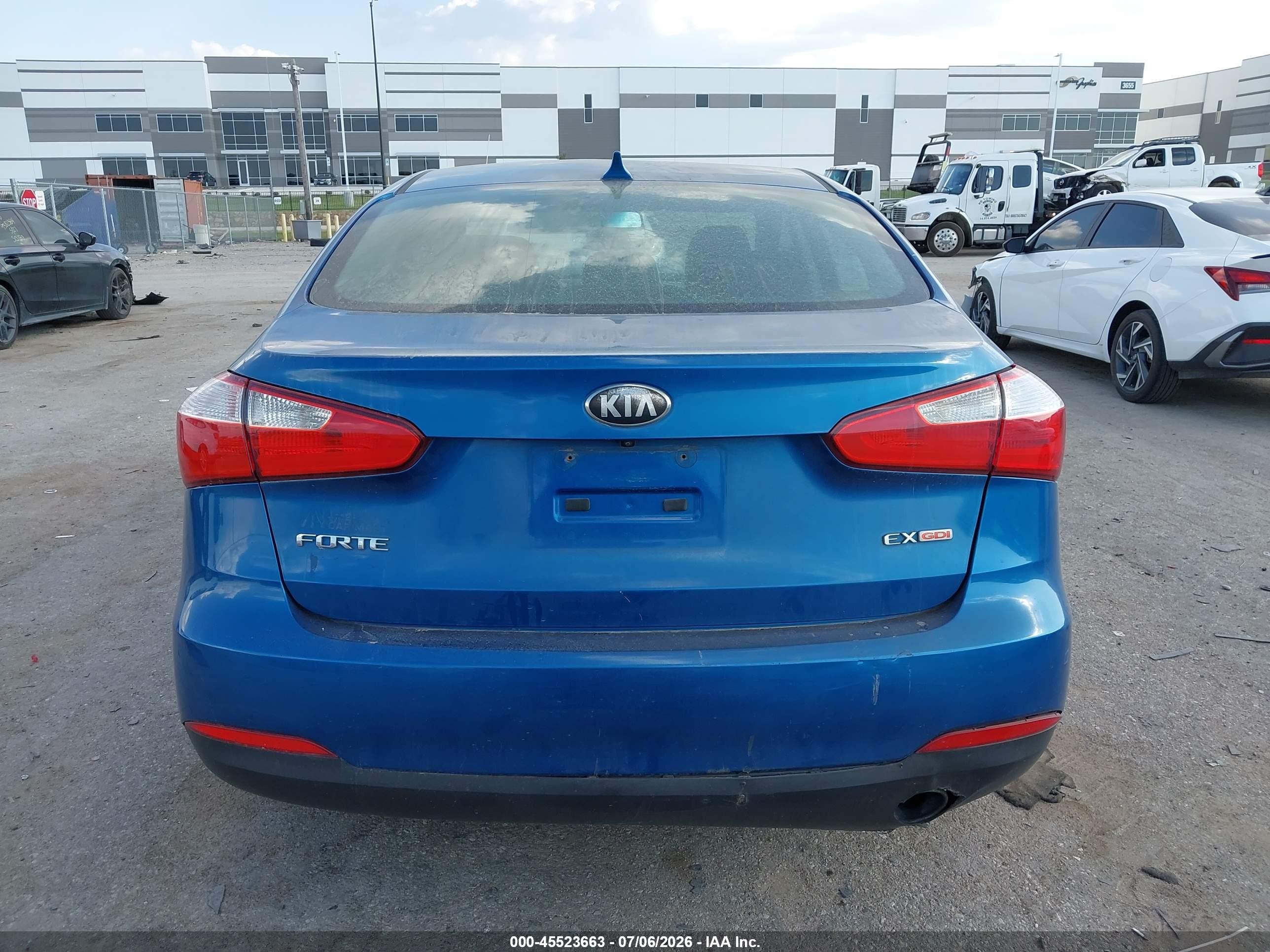 2014 Kia Forte Ex Blue vin: KNAFX4A82E5090910