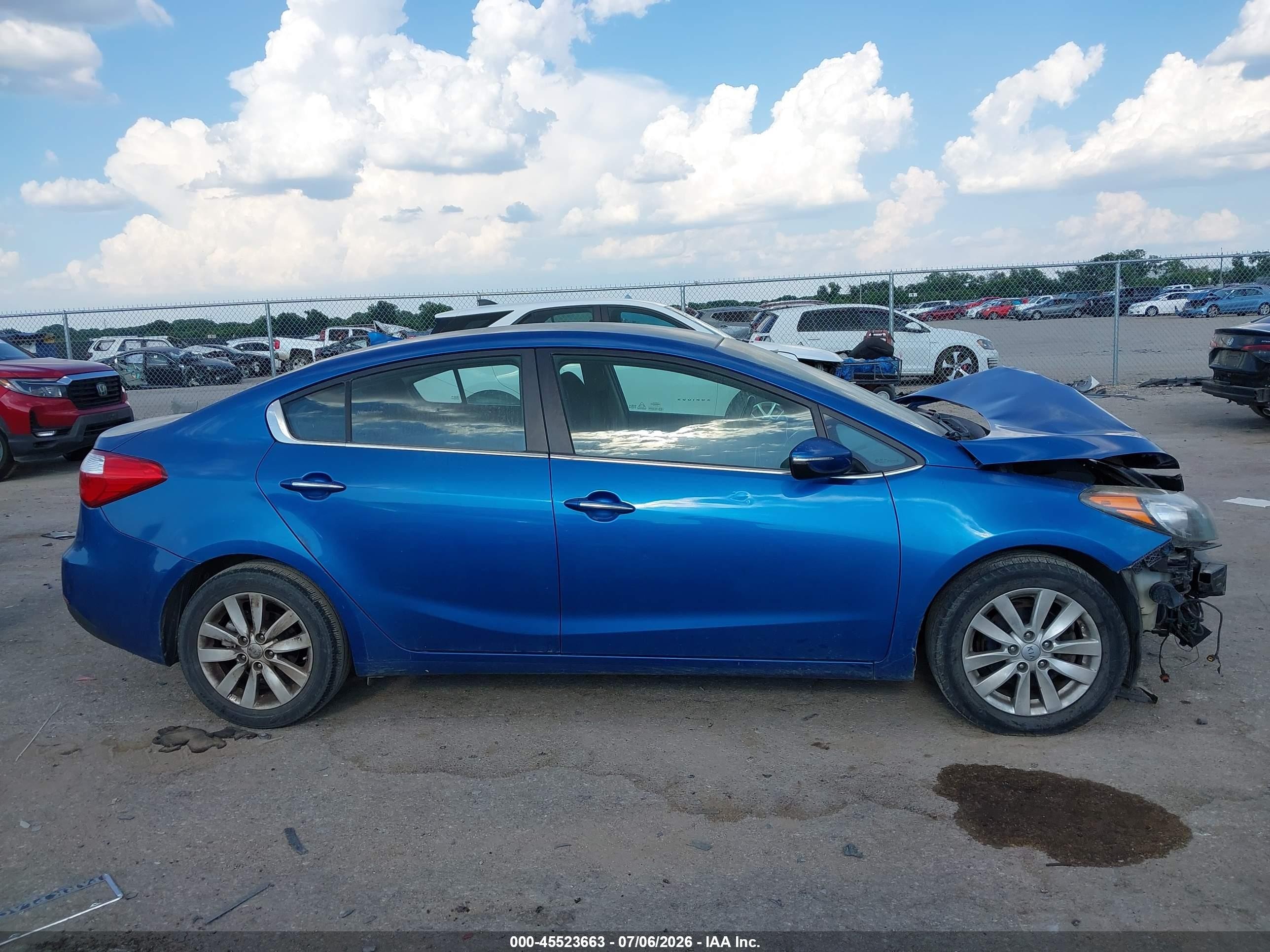 2014 Kia Forte Ex Blue vin: KNAFX4A82E5090910