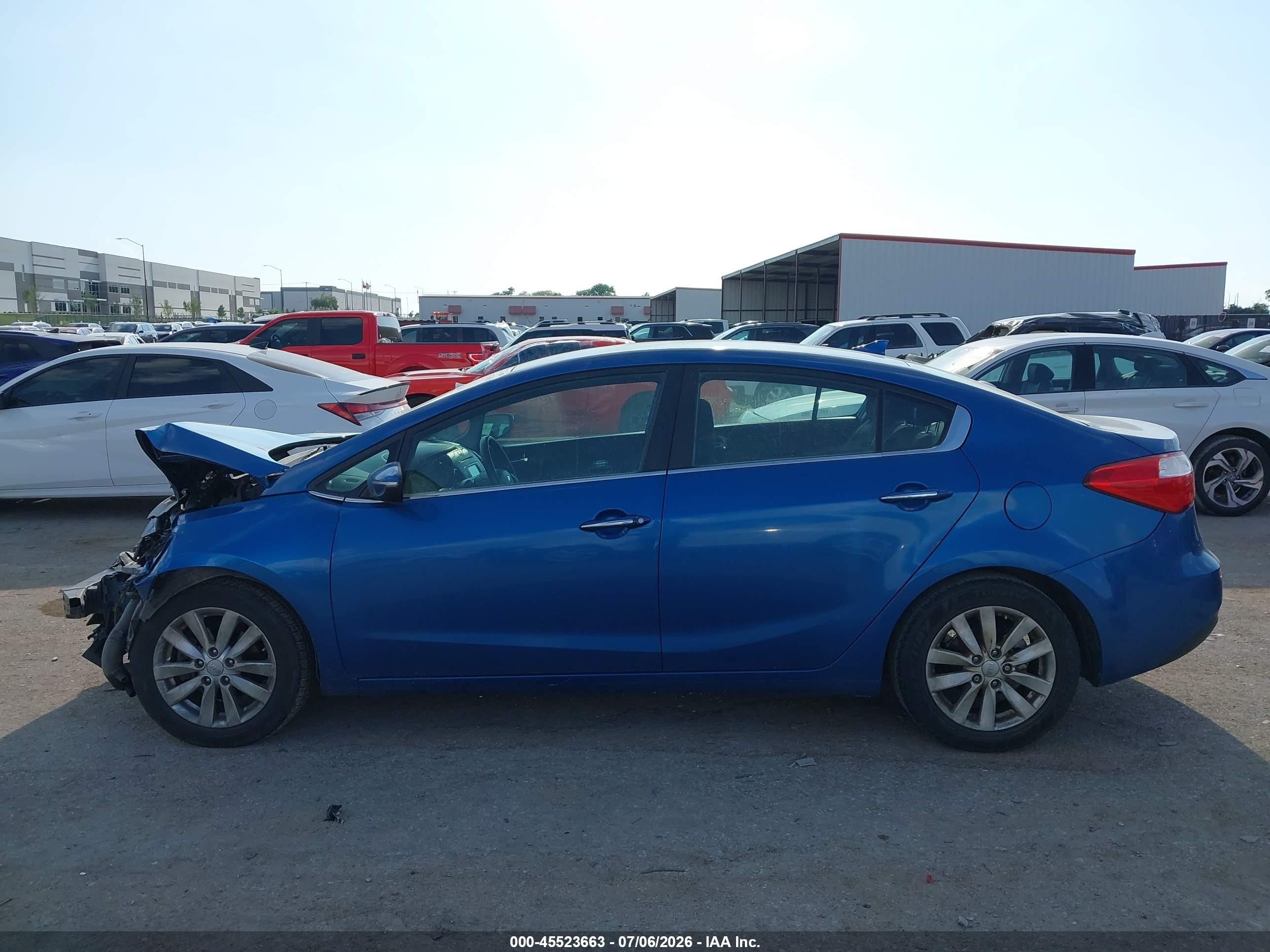 2014 Kia Forte Ex Blue vin: KNAFX4A82E5090910