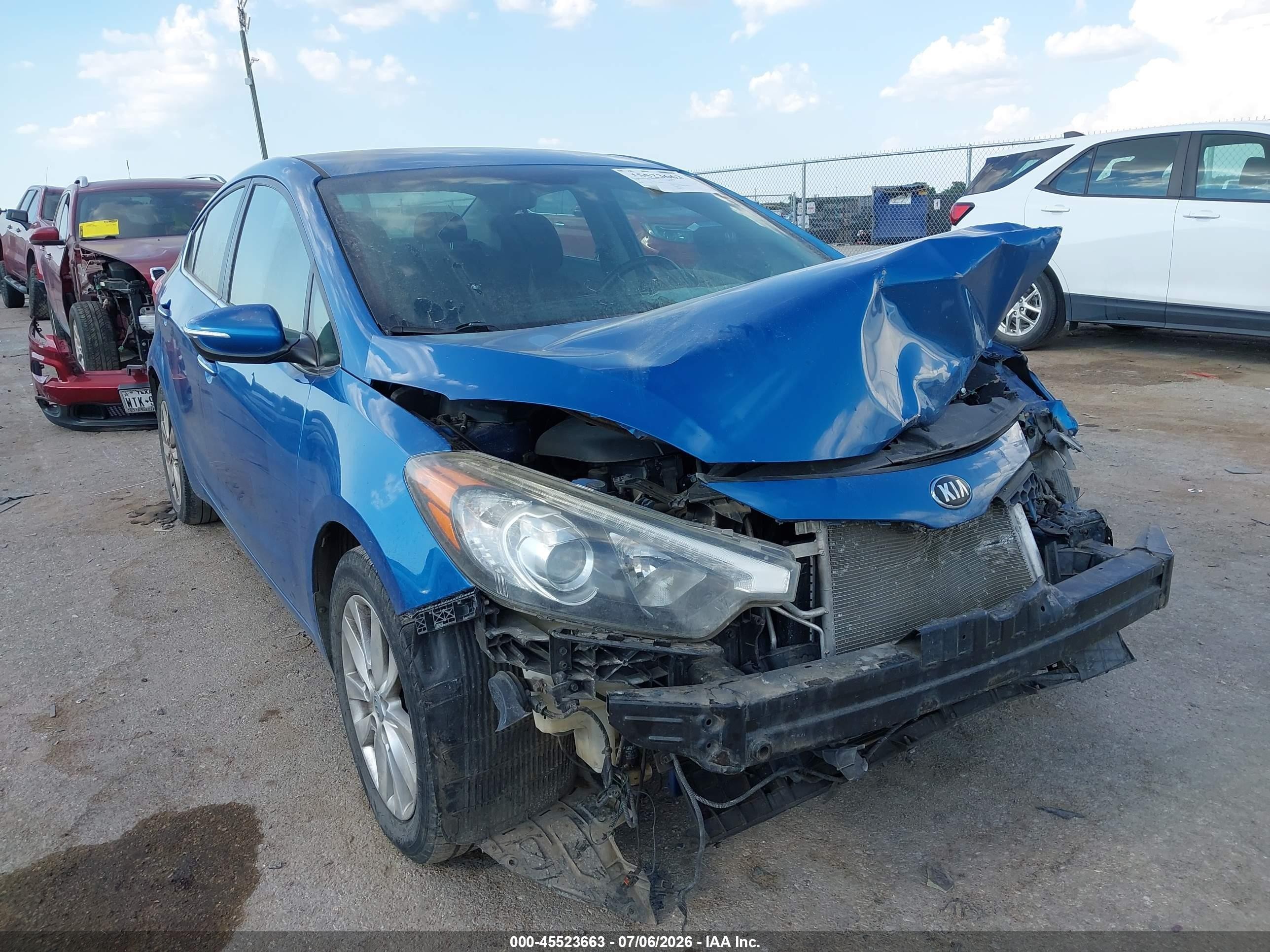 2014 Kia Forte Ex Blue vin: KNAFX4A82E5090910