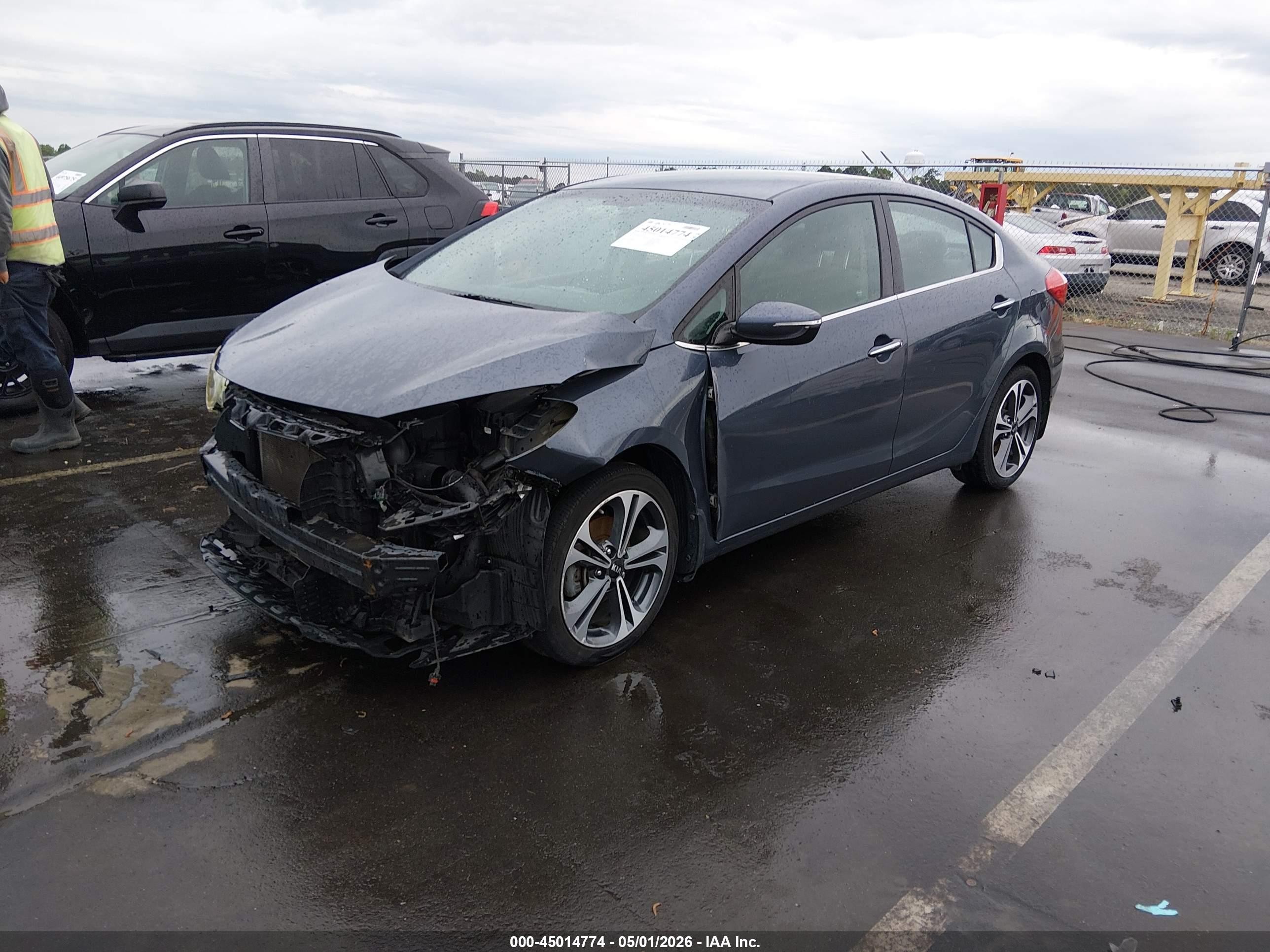 2014 Kia Forte Ex Gray vin: KNAFX4A82E5113621