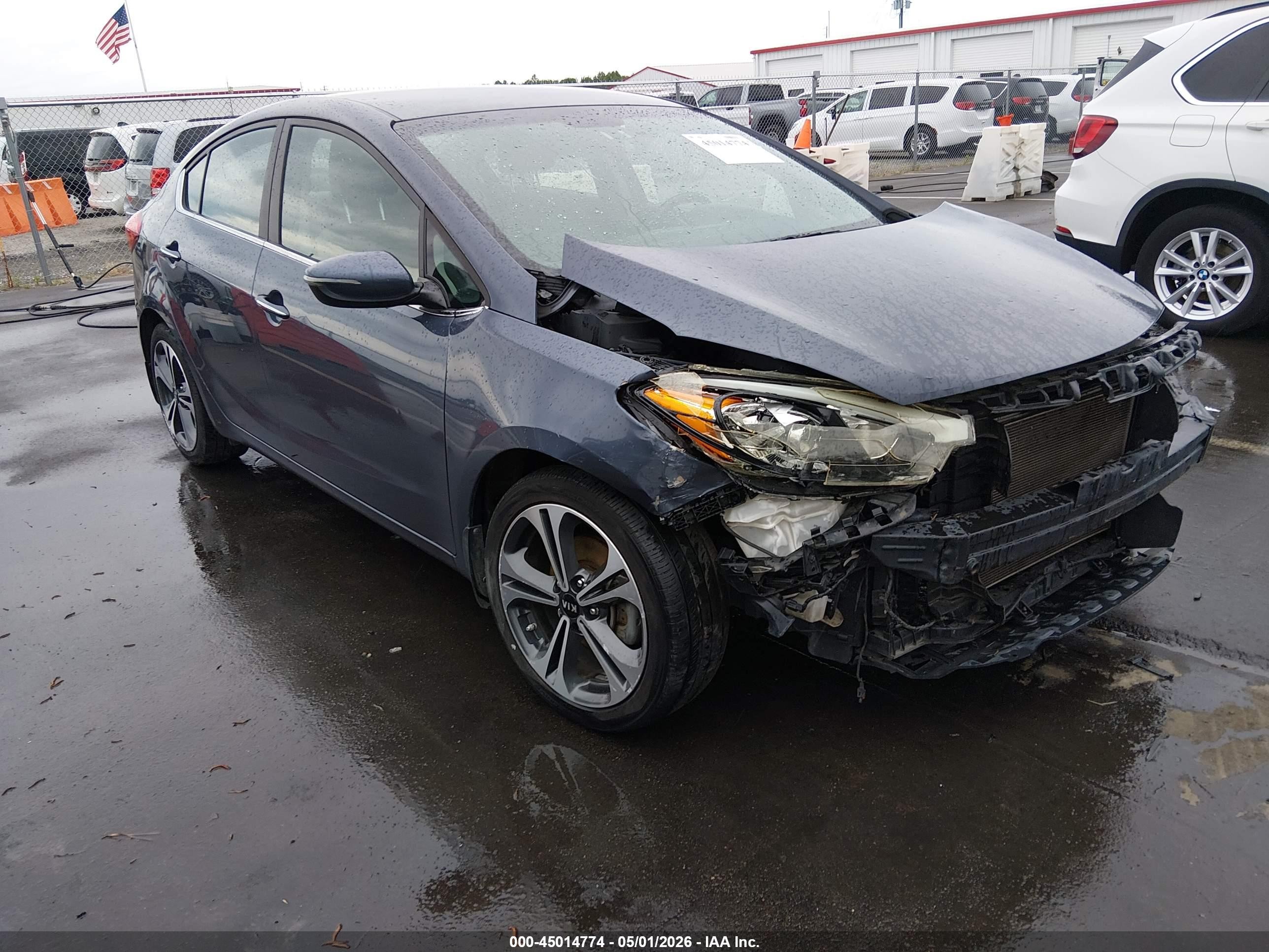 2014 Kia Forte Ex Gray vin: KNAFX4A82E5113621