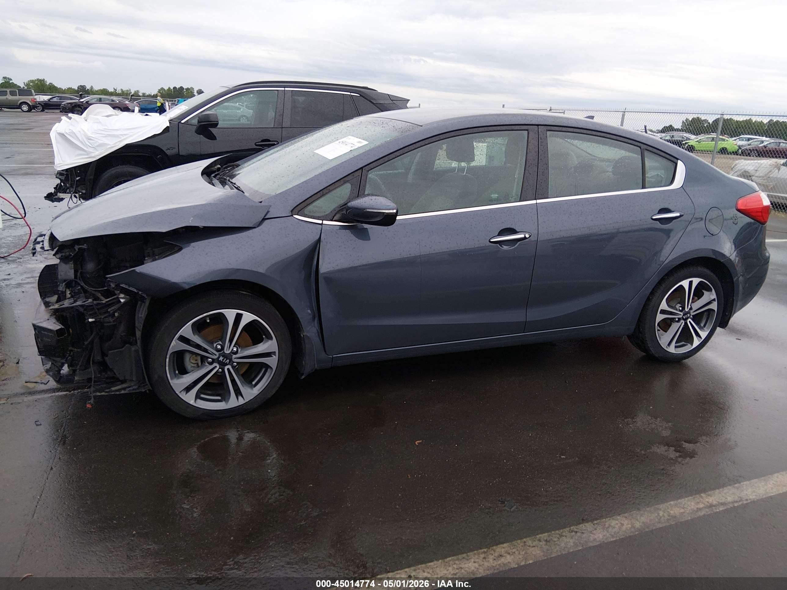 2014 Kia Forte Ex Gray vin: KNAFX4A82E5113621