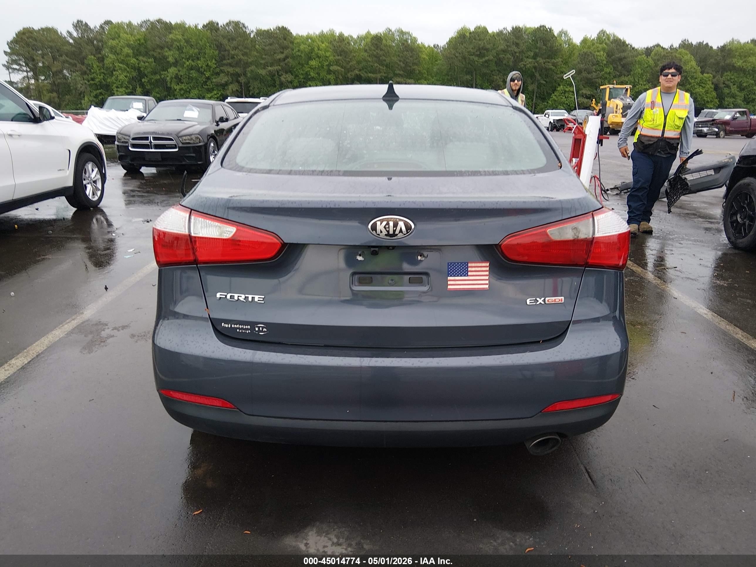 2014 Kia Forte Ex Gray vin: KNAFX4A82E5113621