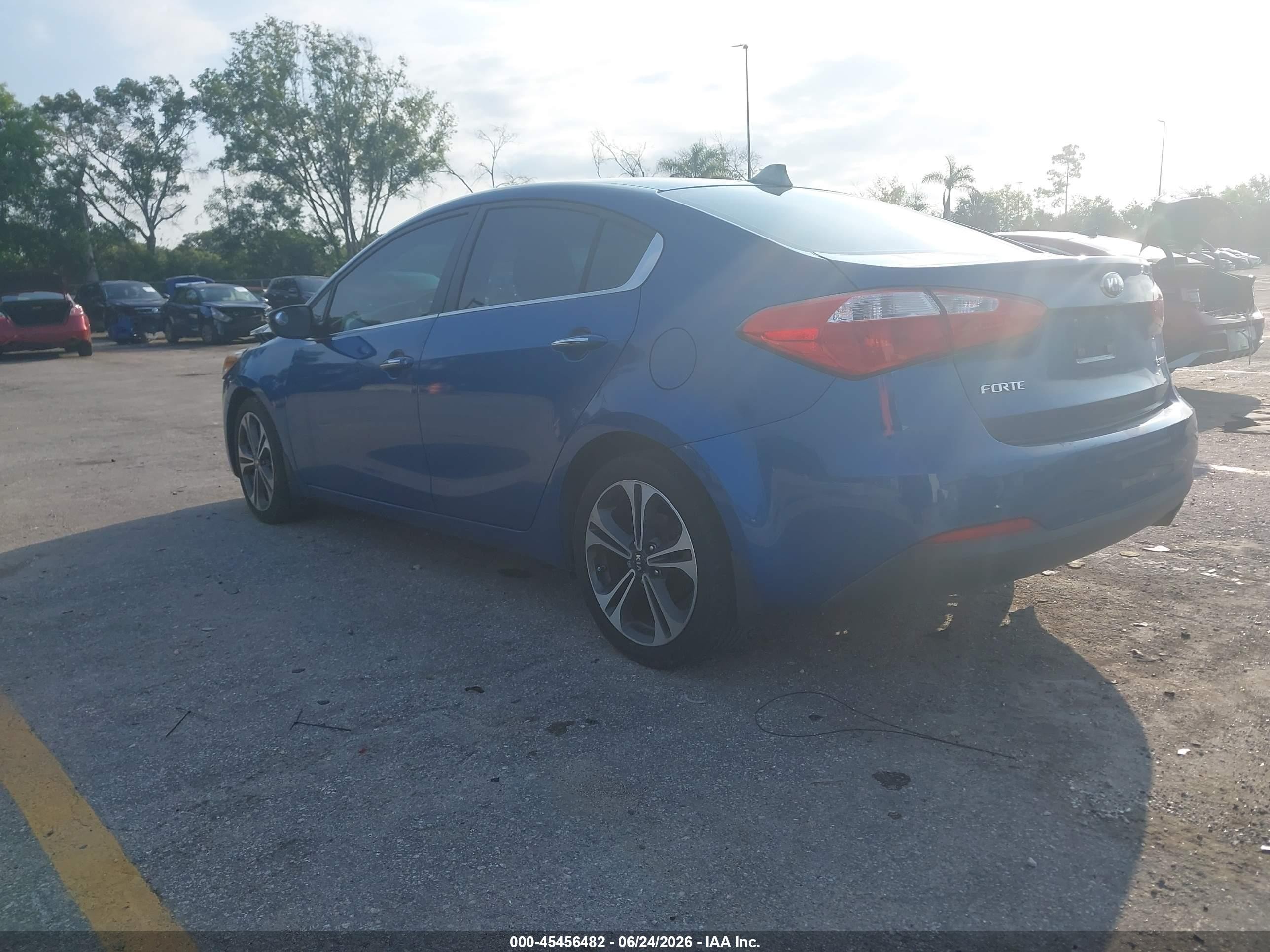 2014 Kia Forte Ex Синий vin: KNAFX4A83E5077938