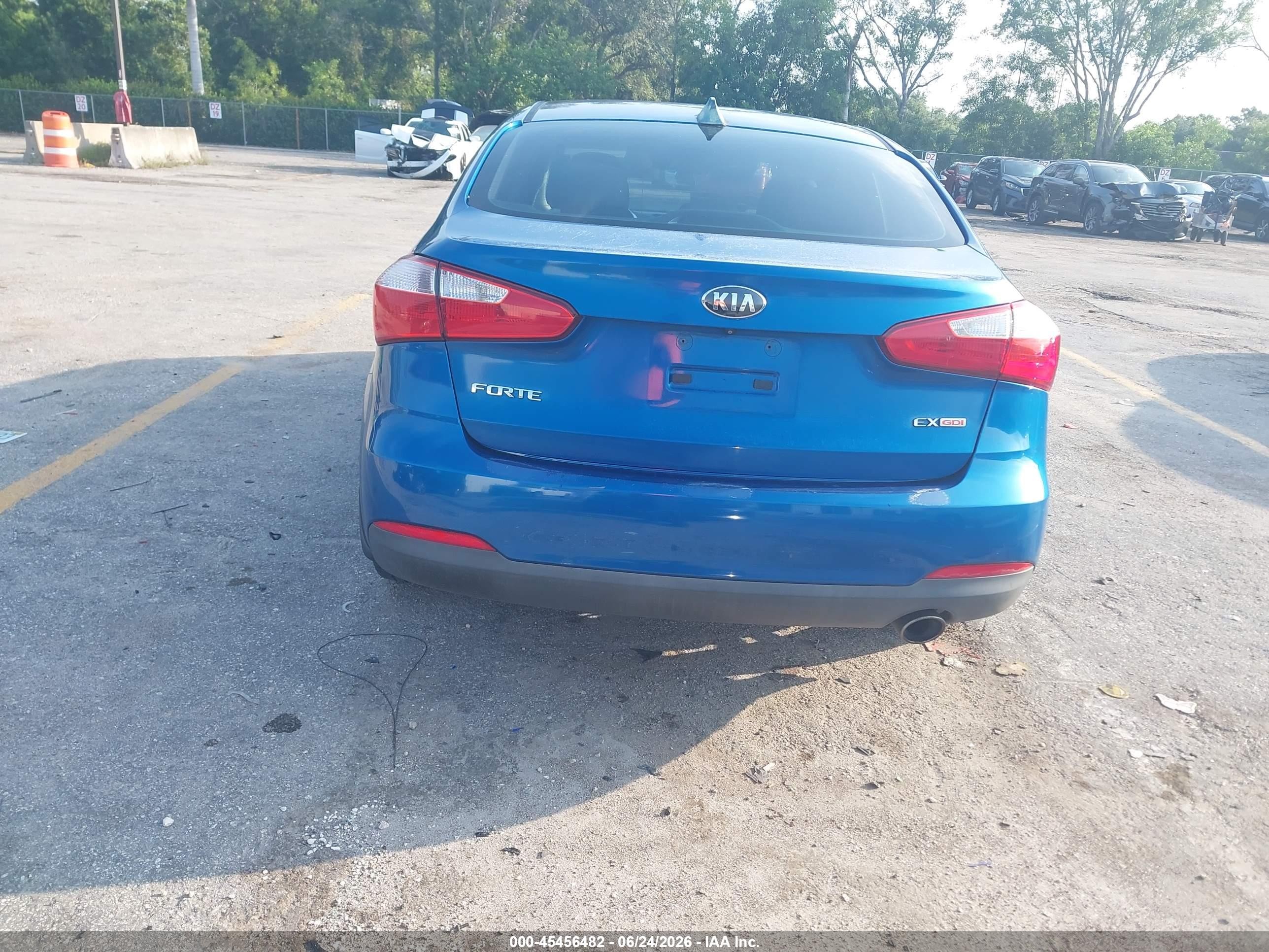 2014 Kia Forte Ex Синий vin: KNAFX4A83E5077938