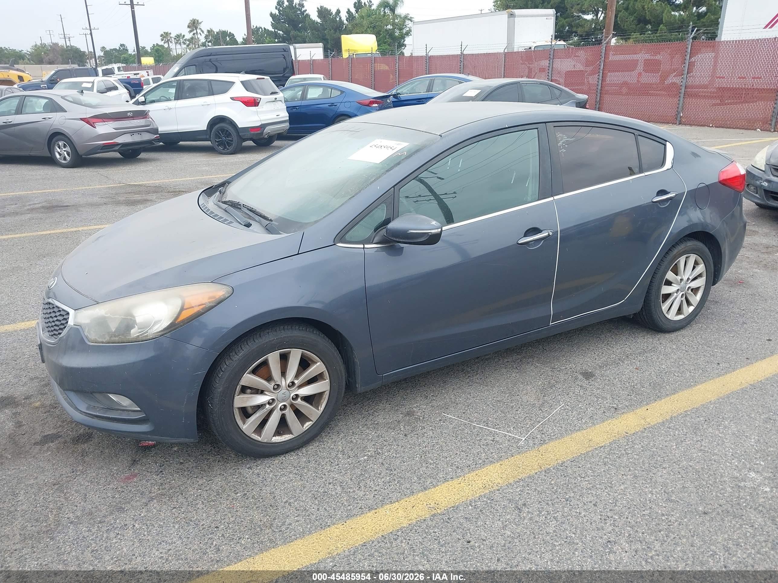 2014 Kia Forte Ex Blue vin: KNAFX4A83E5084498
