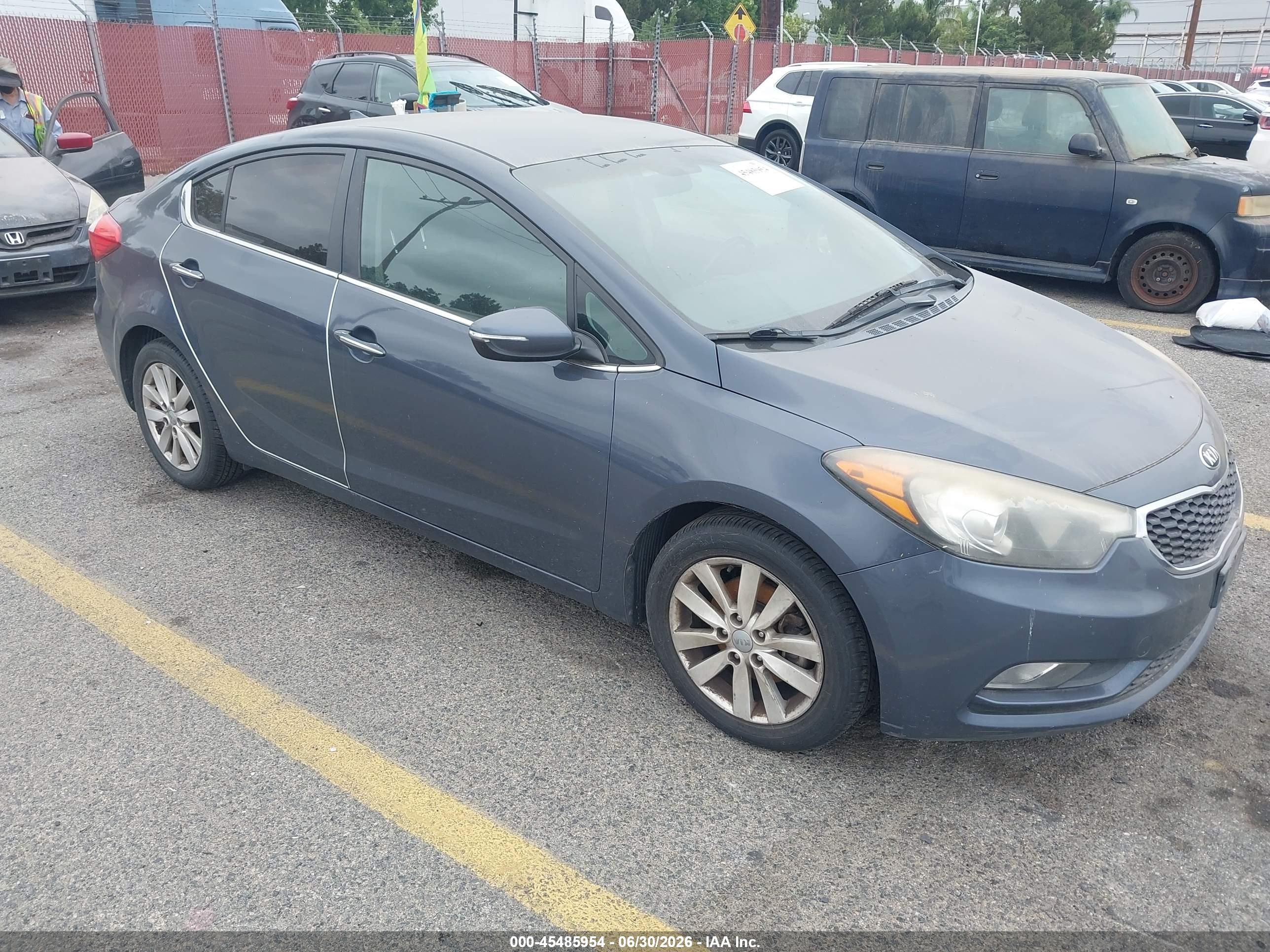2014 Kia Forte Ex Blue vin: KNAFX4A83E5084498