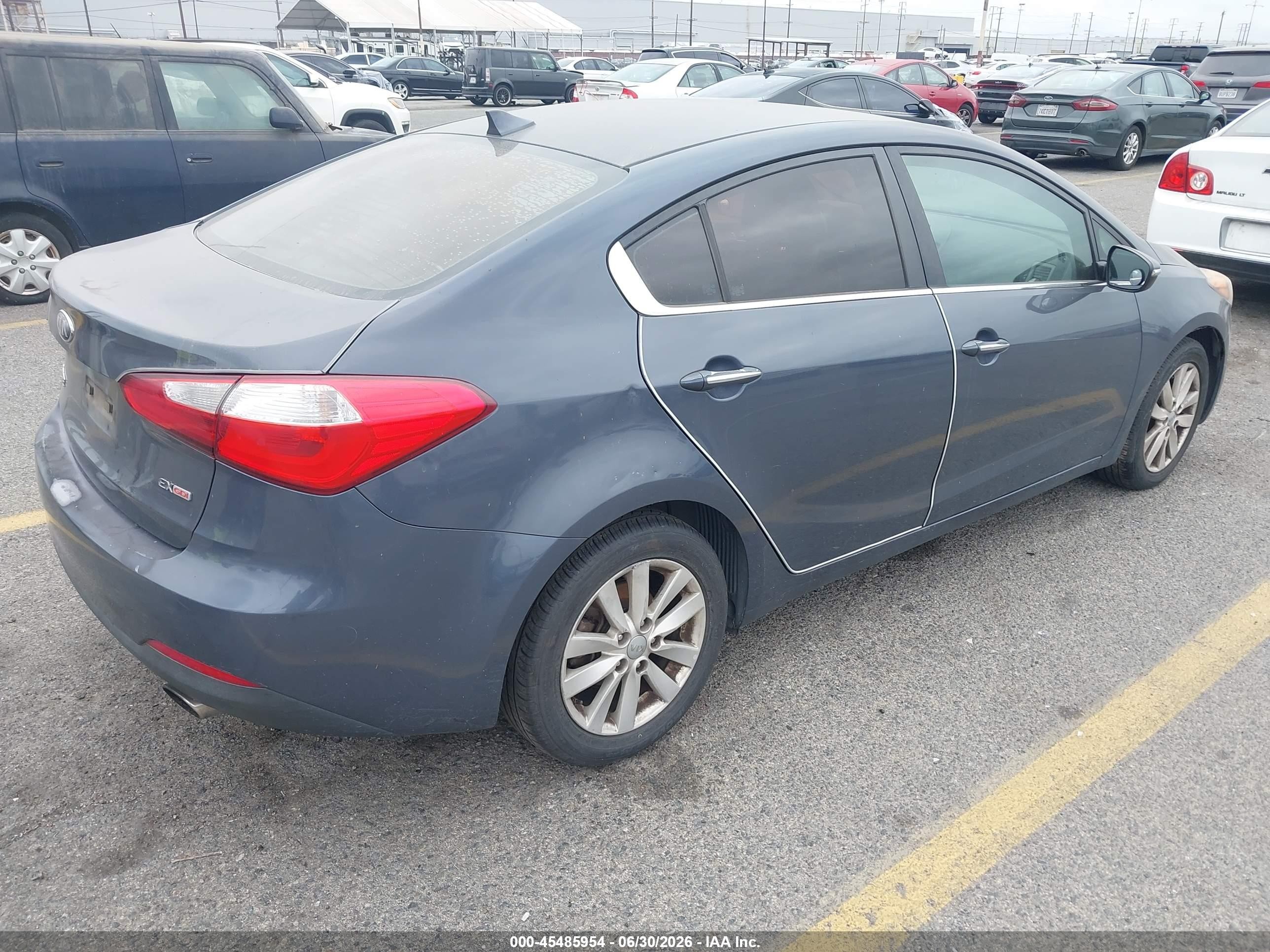 2014 Kia Forte Ex Blue vin: KNAFX4A83E5084498