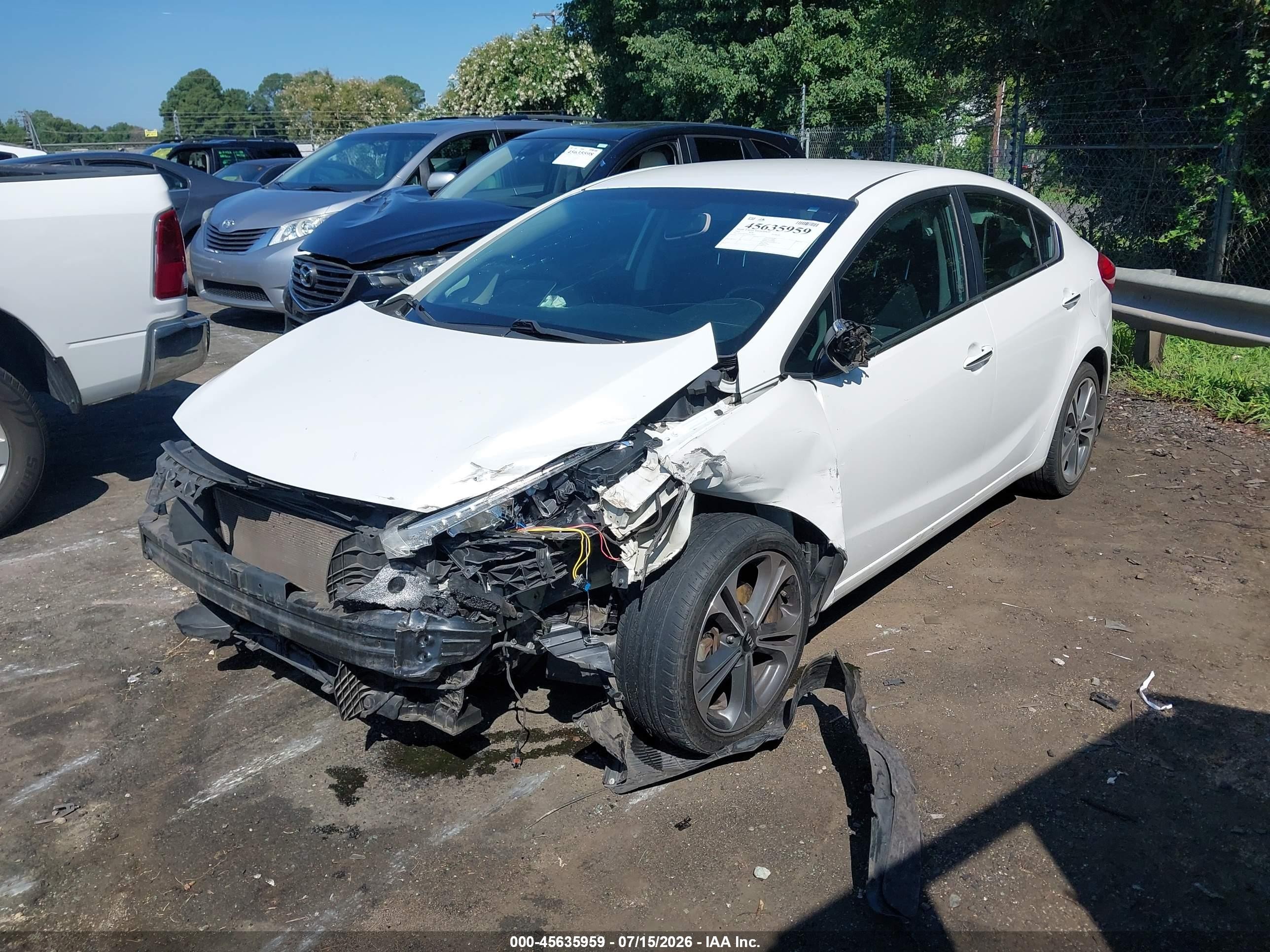 2014 Kia Forte Ex White vin: KNAFX4A83E5114020