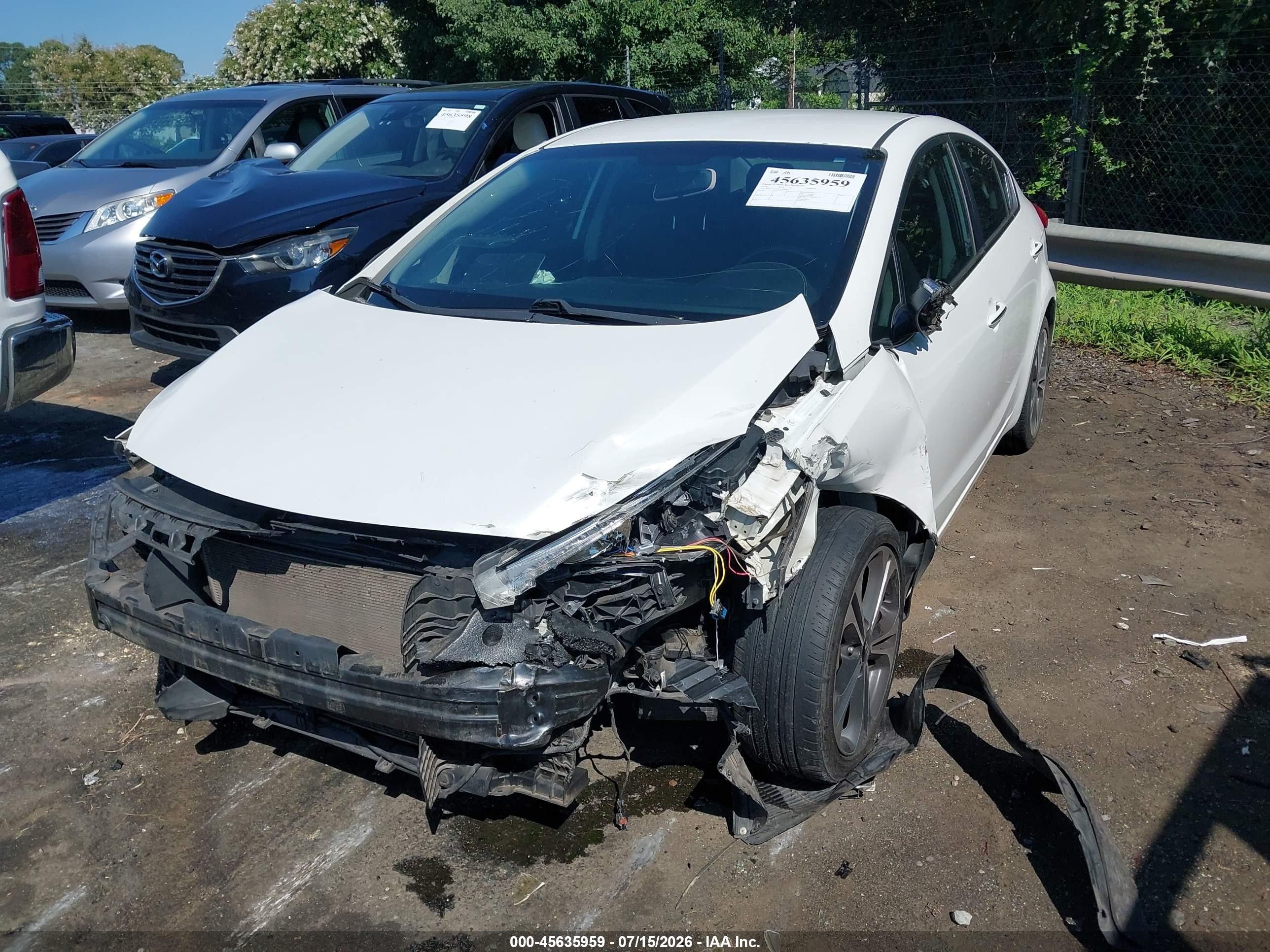 2014 Kia Forte Ex White vin: KNAFX4A83E5114020