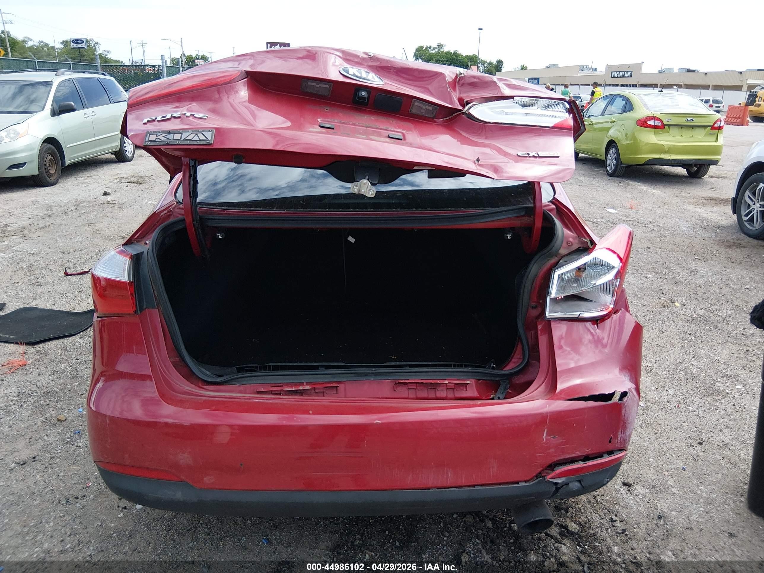2014 Kia Forte Ex Red vin: KNAFX4A83E5176579