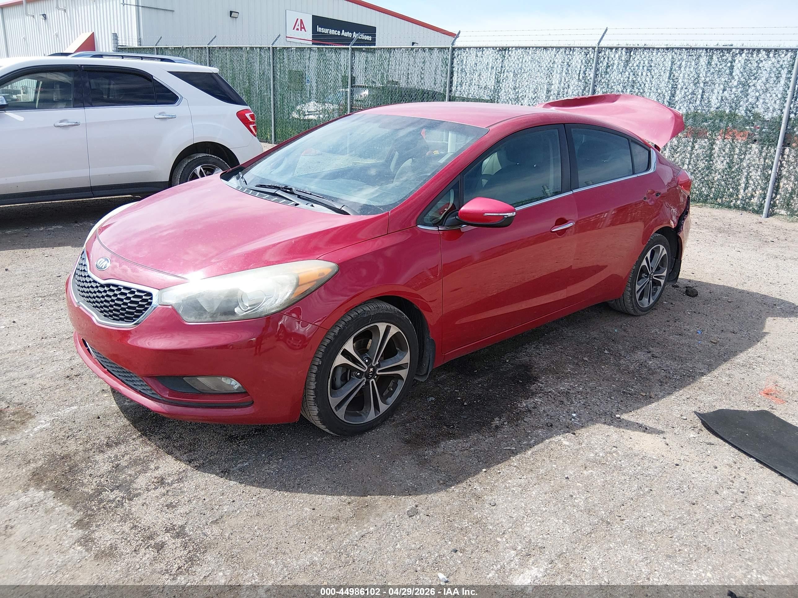 2014 Kia Forte Ex Red vin: KNAFX4A83E5176579