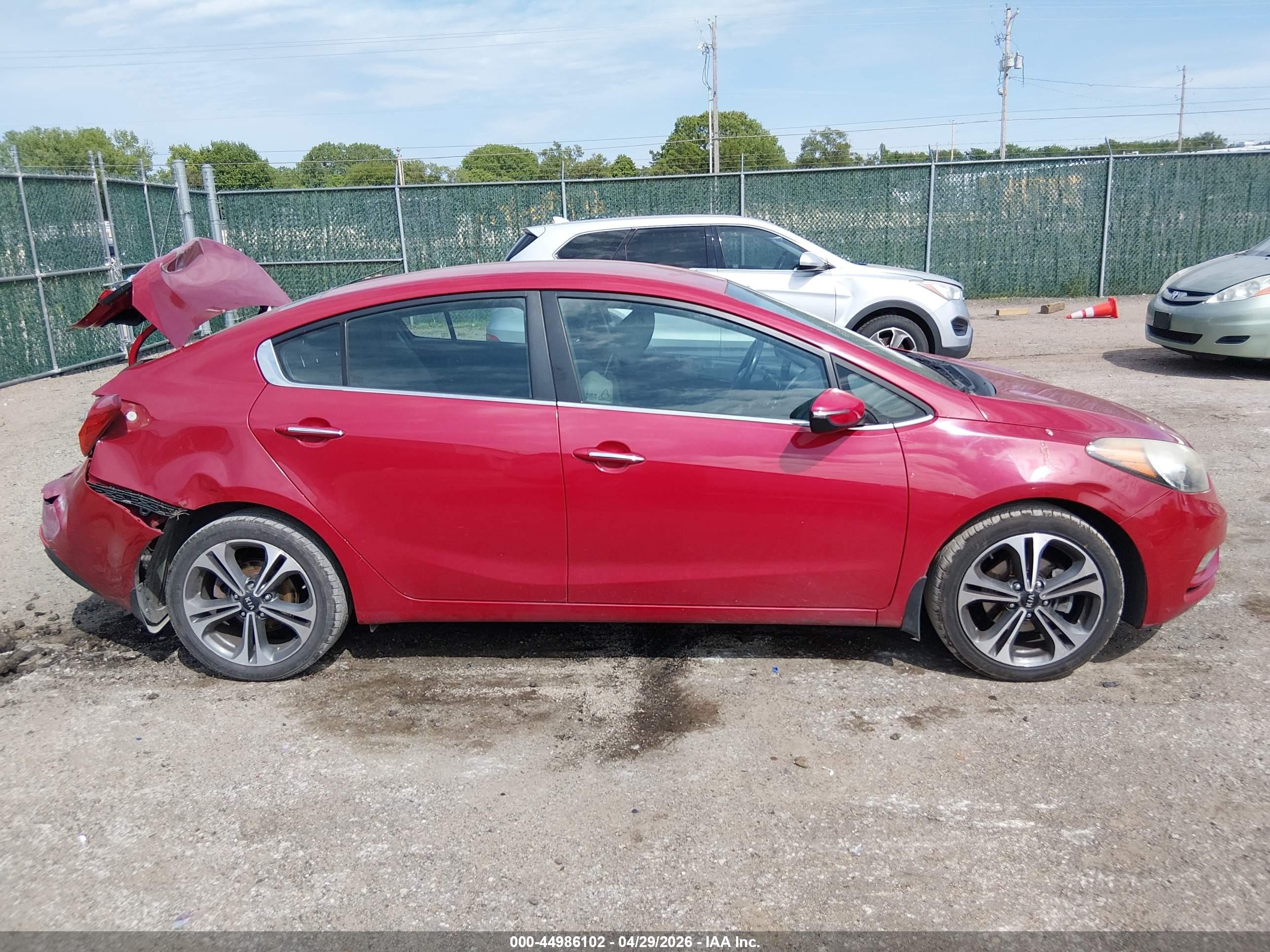 2014 Kia Forte Ex Red vin: KNAFX4A83E5176579