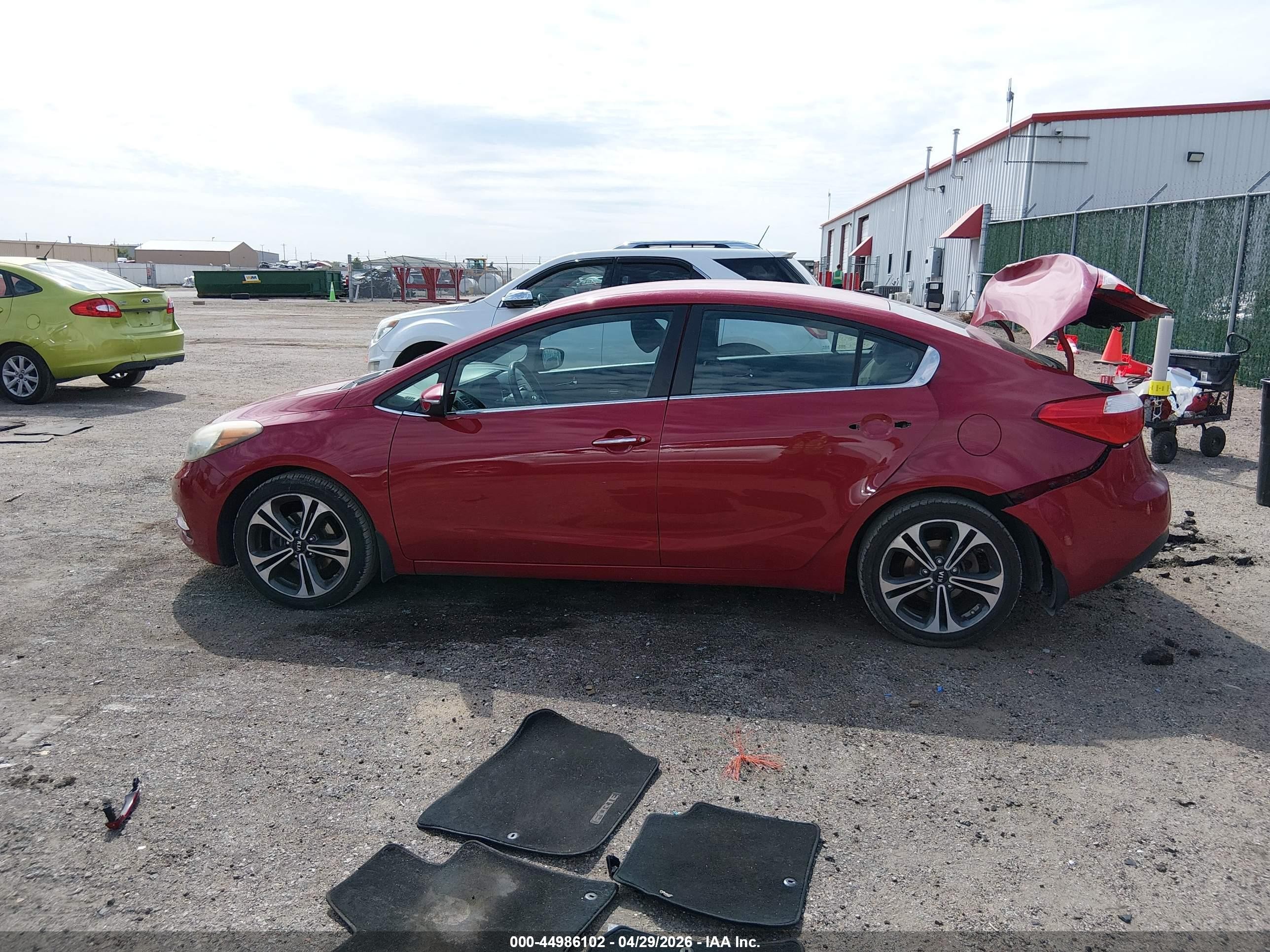 2014 Kia Forte Ex Red vin: KNAFX4A83E5176579