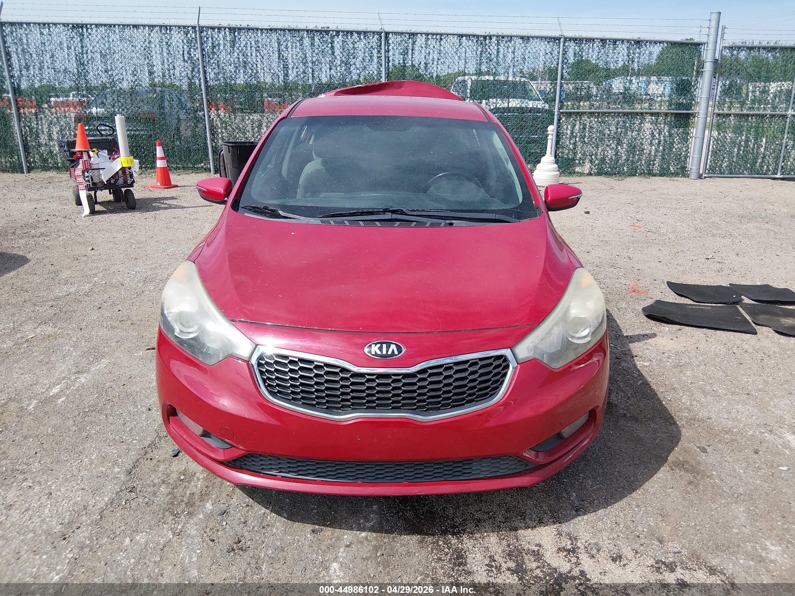 2014 Kia Forte Ex Red vin: KNAFX4A83E5176579