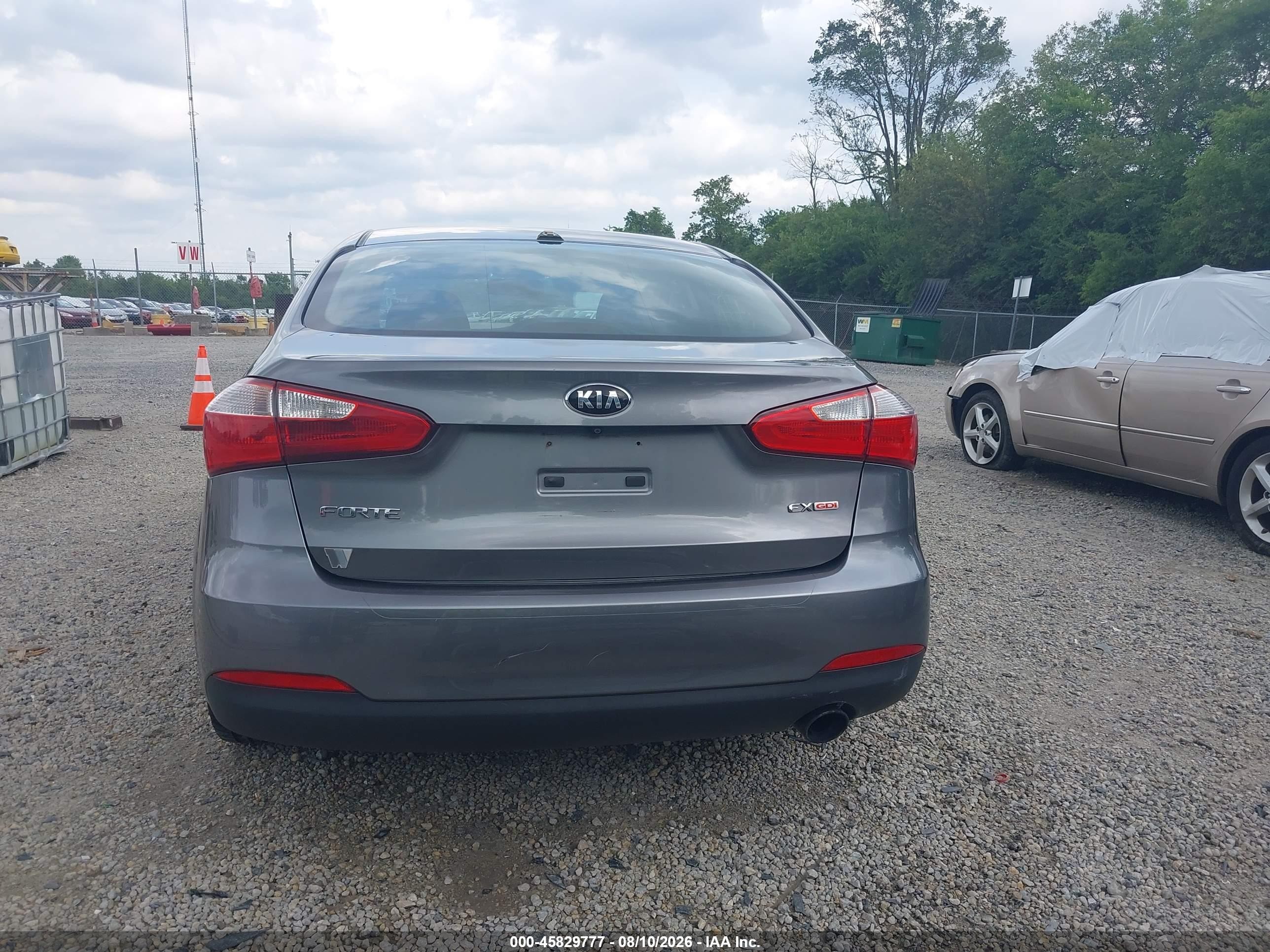 2015 Kia Forte Ex Gray vin: KNAFX4A83F5282807