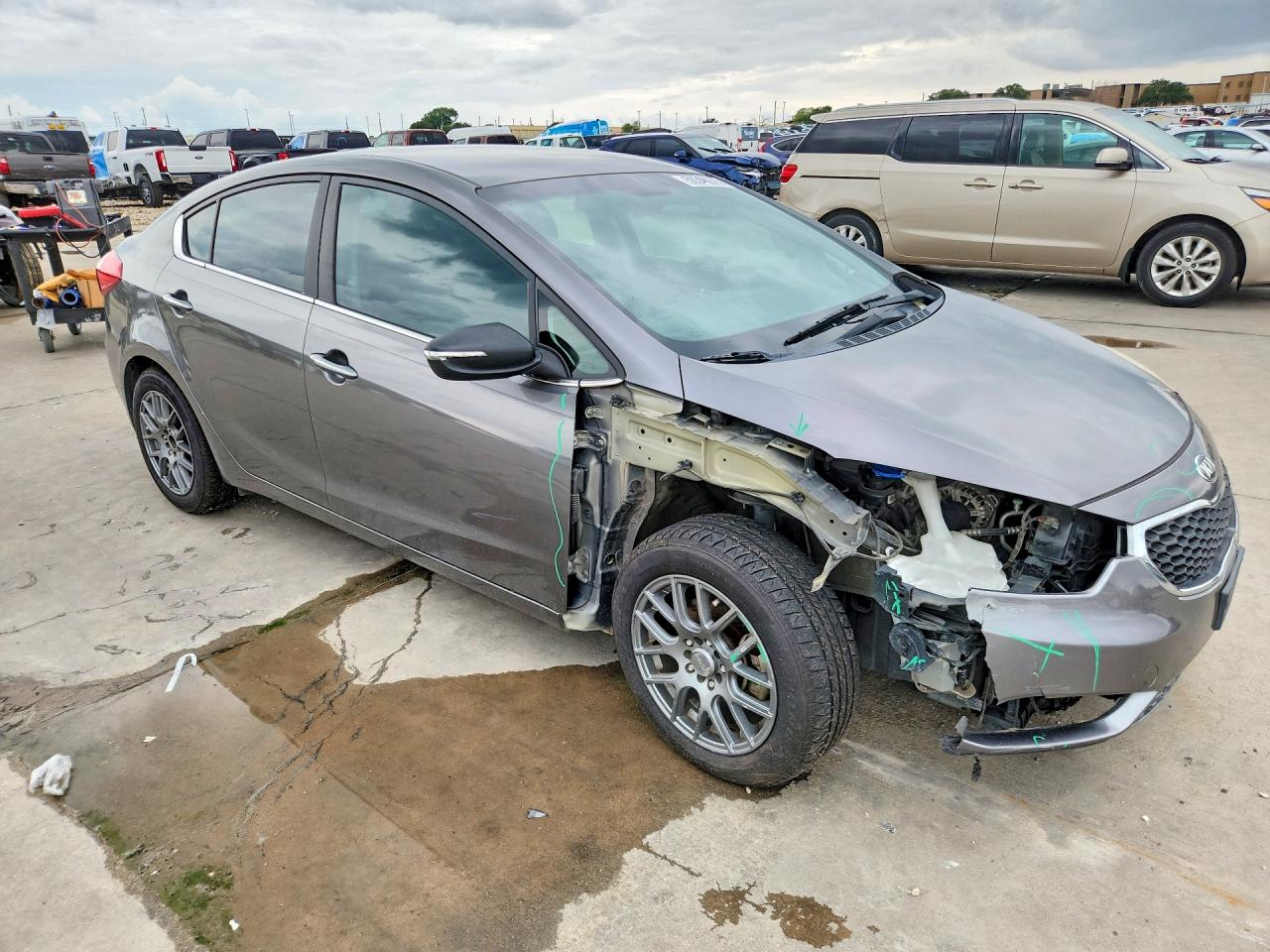 2015 Kia Forte Ex Gray vin: KNAFX4A83F5309195