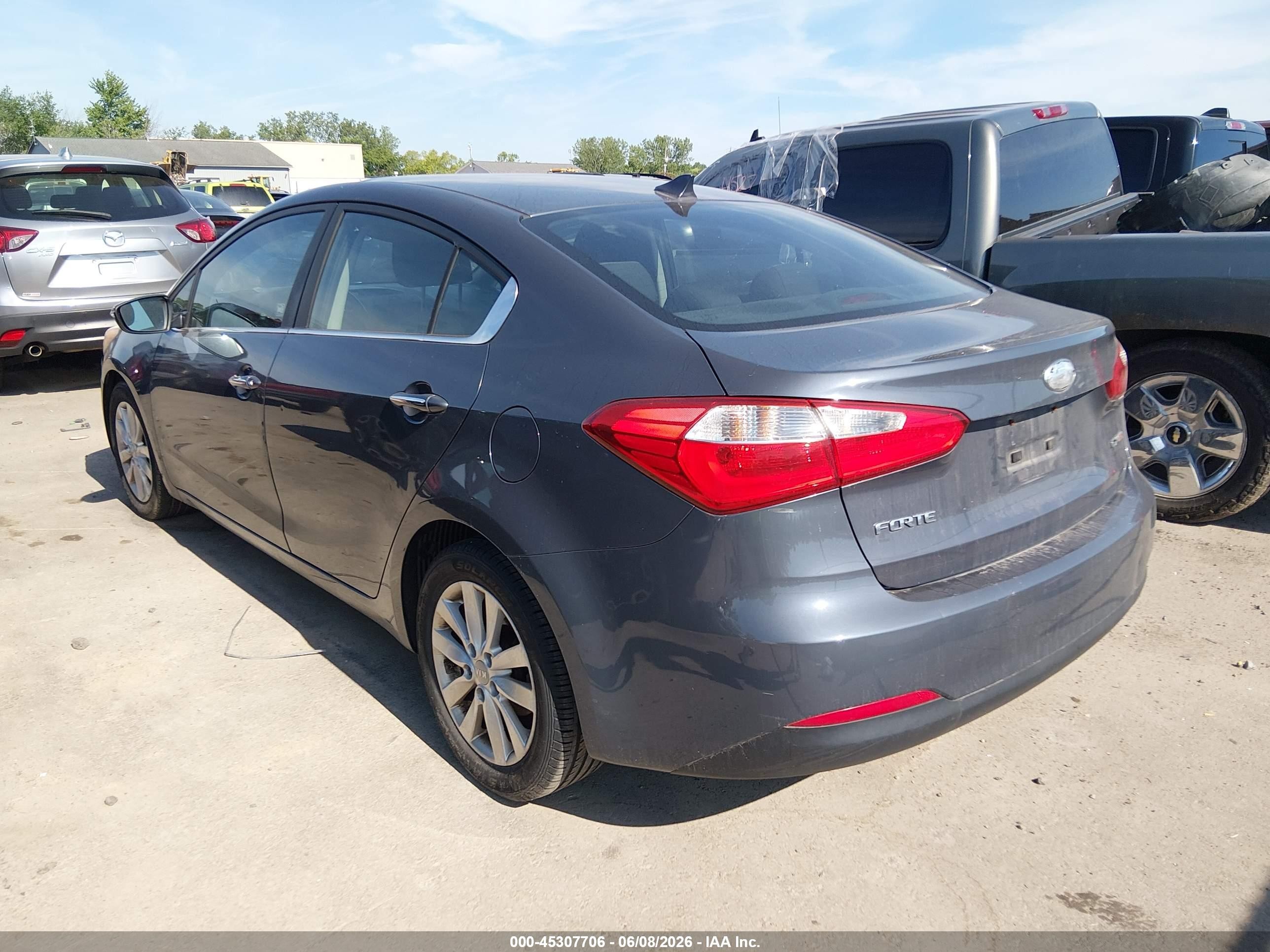 2015 Kia Forte Ex Gray vin: KNAFX4A84F5282220