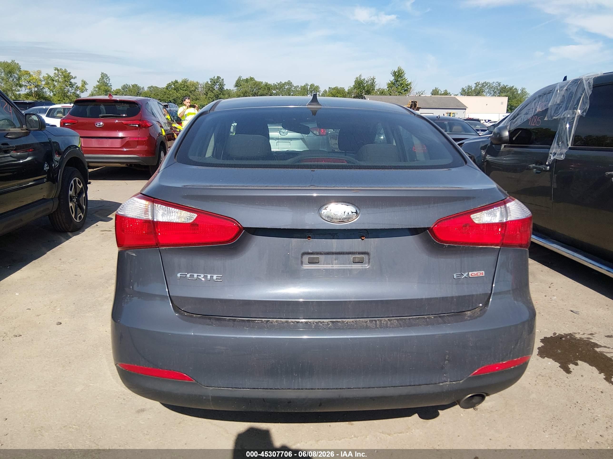 2015 Kia Forte Ex Gray vin: KNAFX4A84F5282220