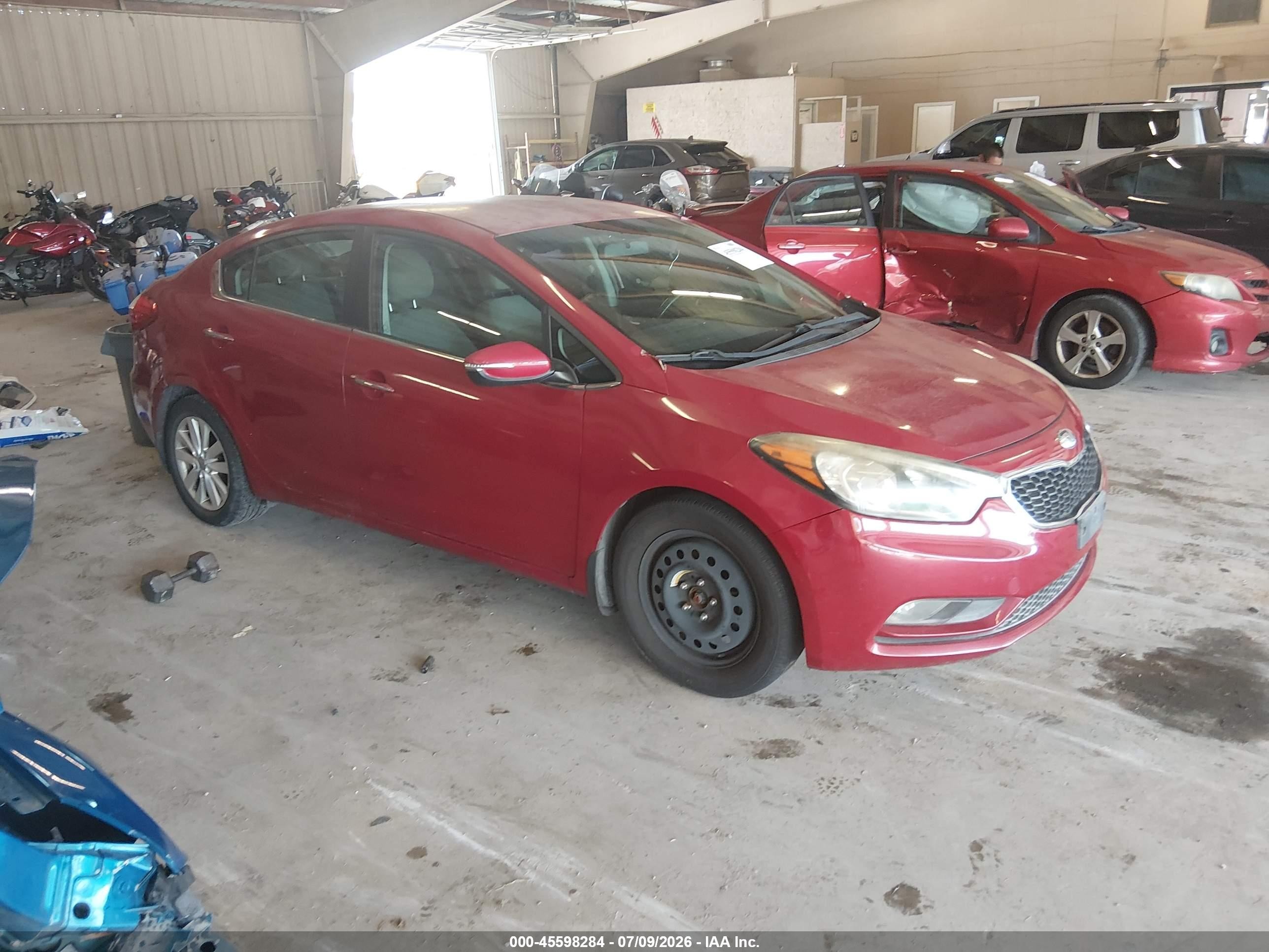 2015 Kia Forte Ex Burgundy vin: KNAFX4A84F5308394