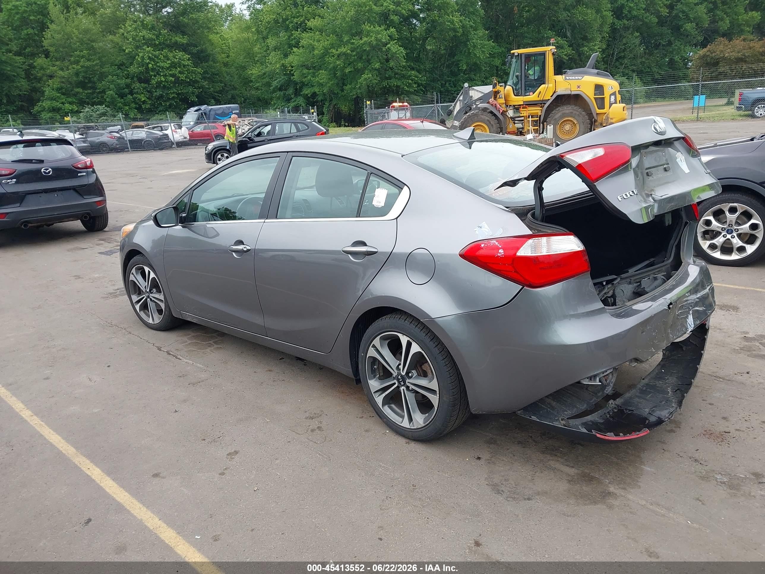 2015 Kia Forte Ex Gray vin: KNAFX4A84F5338706