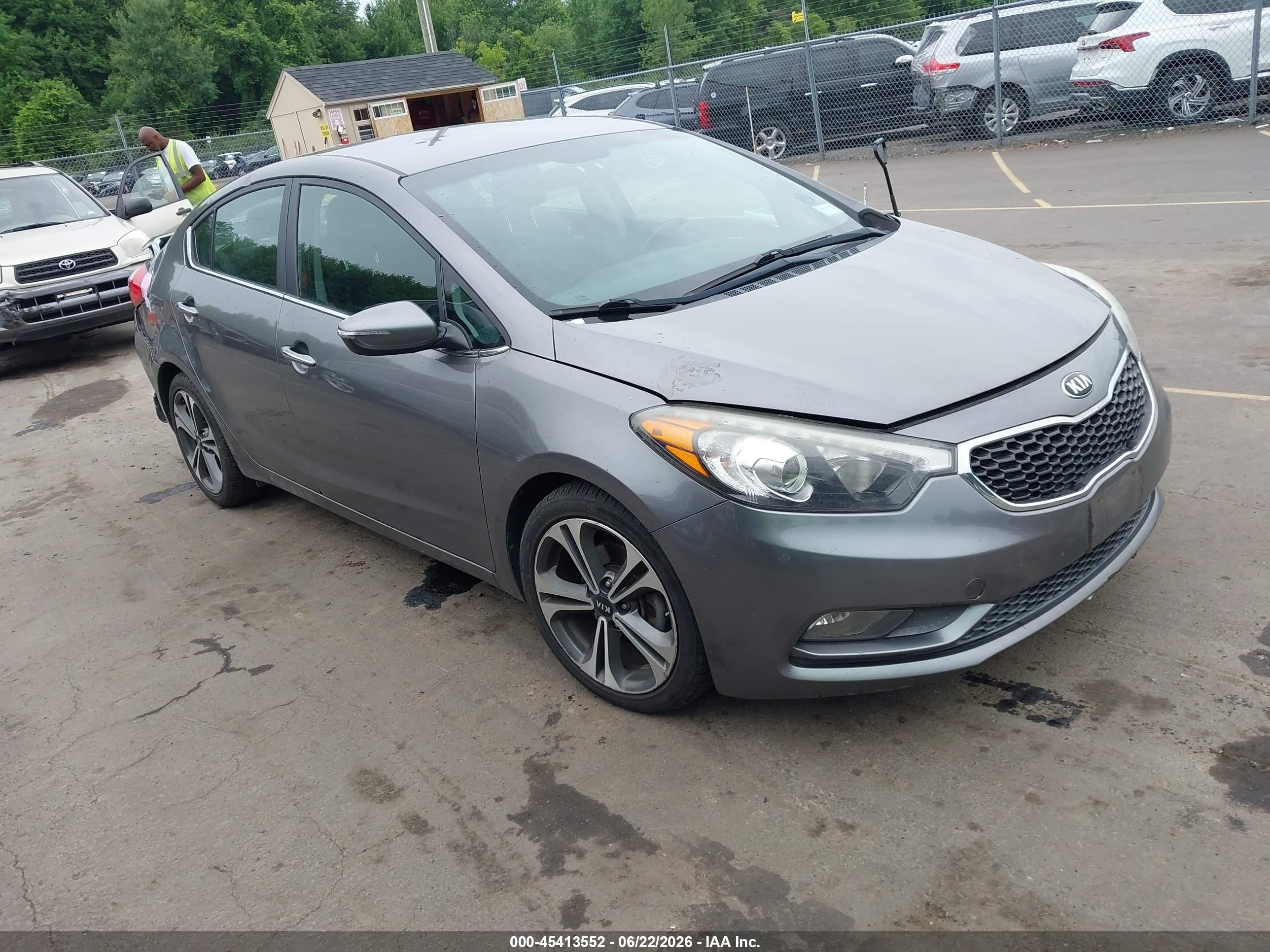 2015 Kia Forte Ex Gray vin: KNAFX4A84F5338706