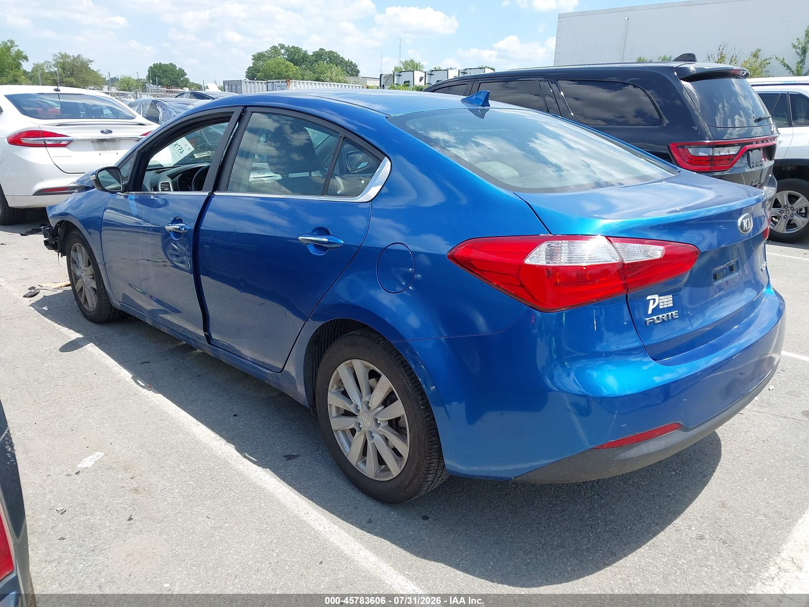 2014 Kia Forte Ex Blue vin: KNAFX4A85E5050790