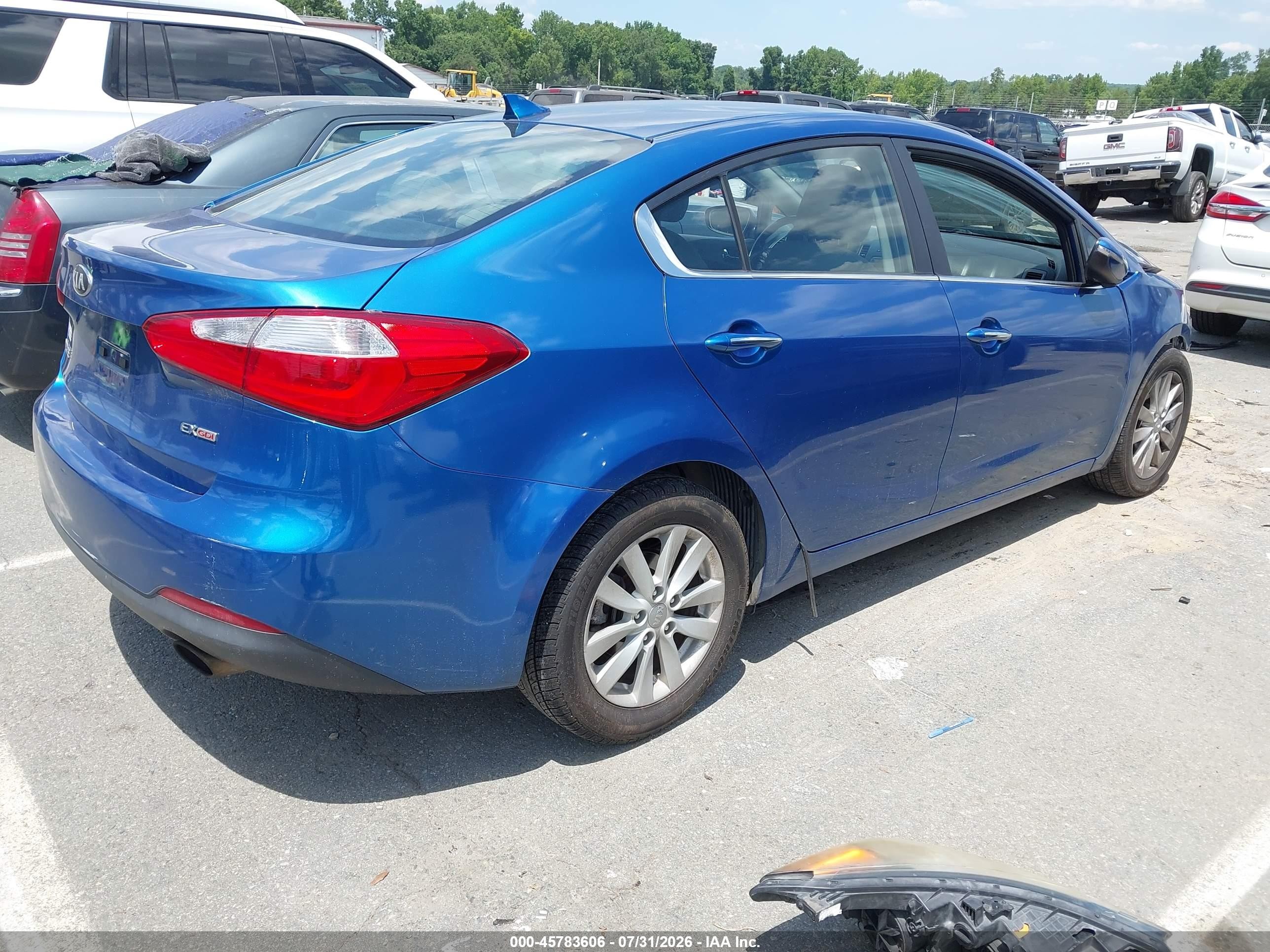 2014 Kia Forte Ex Blue vin: KNAFX4A85E5050790