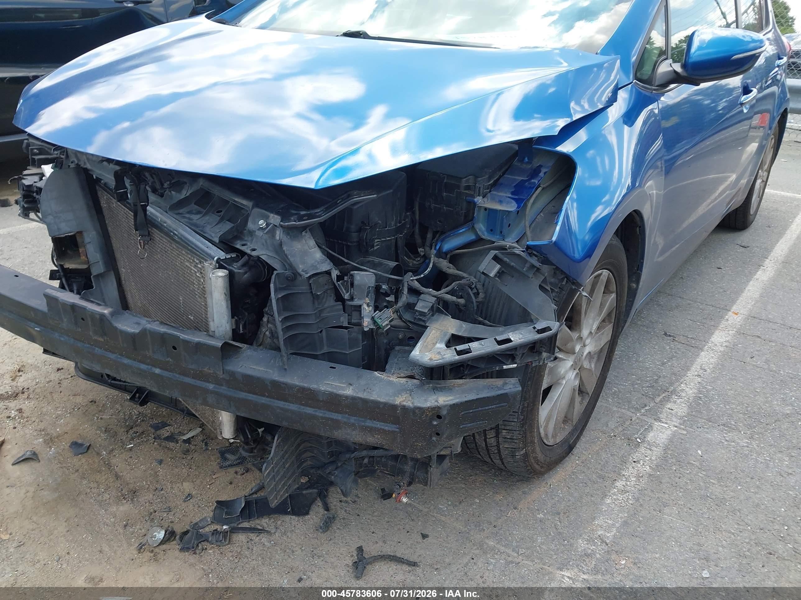 2014 Kia Forte Ex Blue vin: KNAFX4A85E5050790