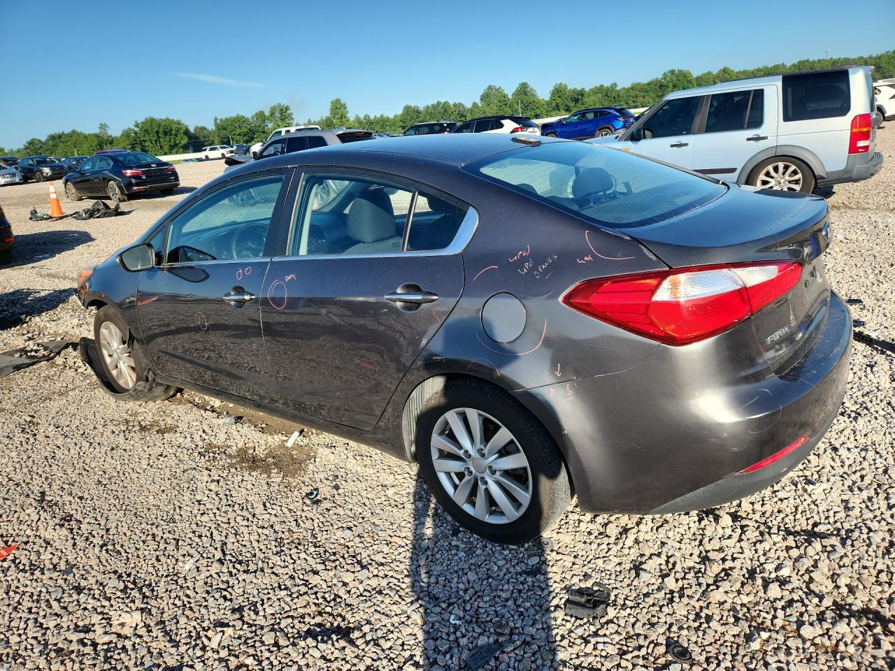 2014 Kia Forte Ex Gray vin: KNAFX4A85E5106209