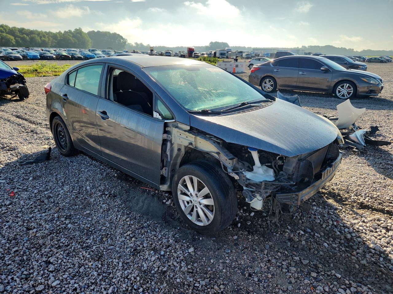 2014 Kia Forte Ex Gray vin: KNAFX4A85E5106209