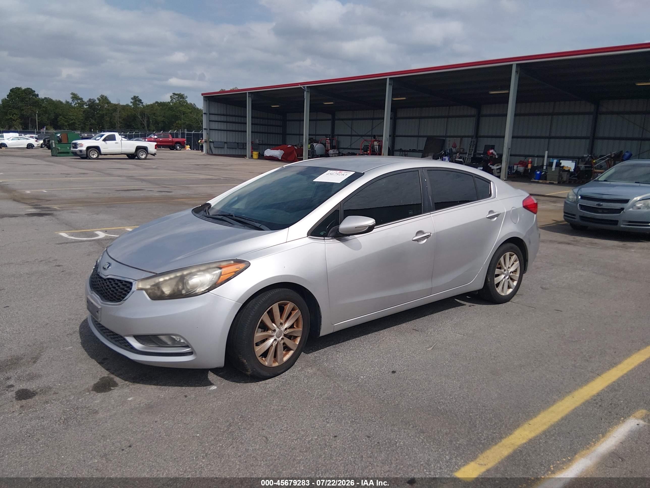 2014 Kia Forte Ex Silver vin: KNAFX4A85E5200297