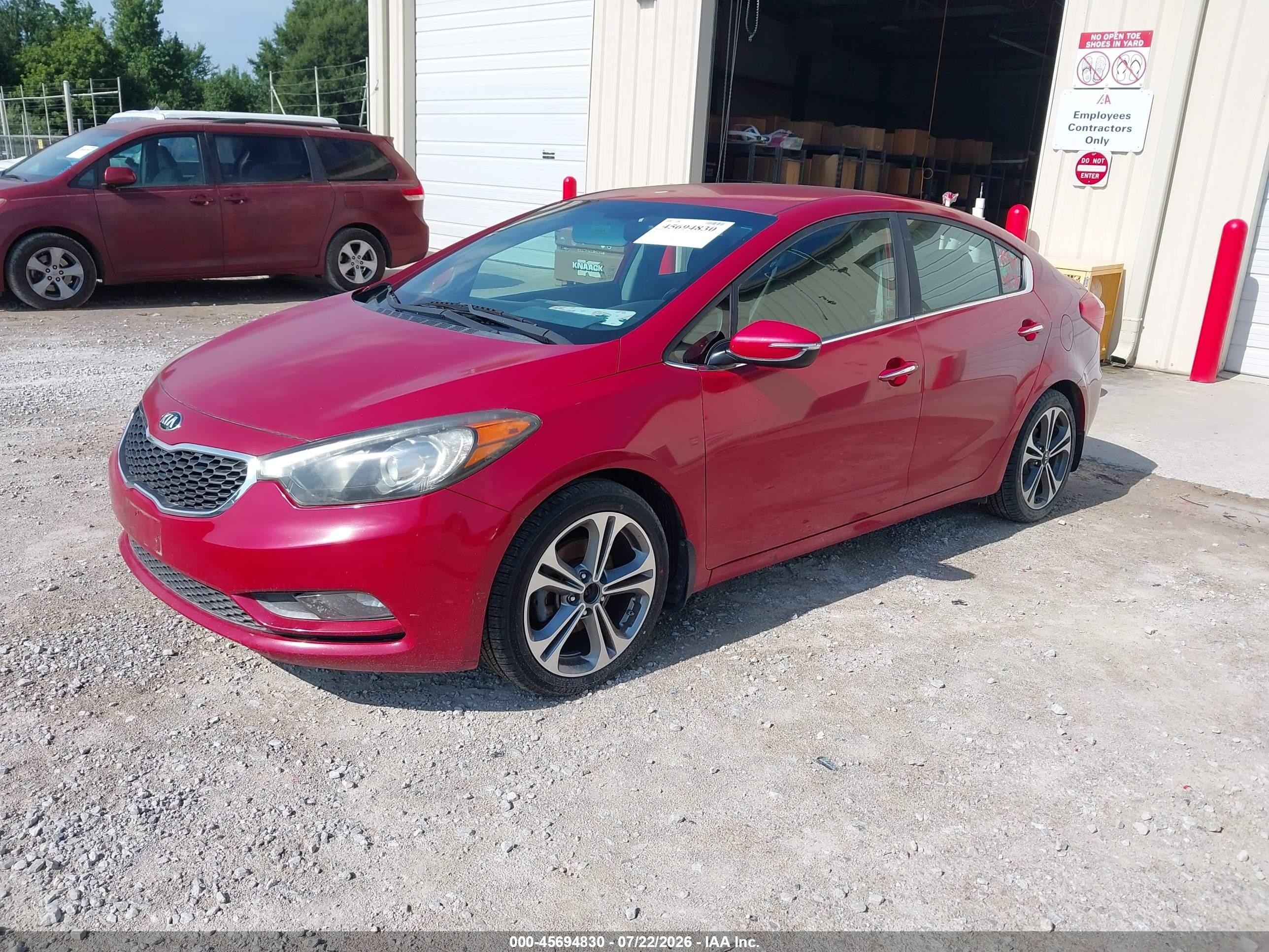 2015 Kia Forte Ex Red vin: KNAFX4A85F5315337