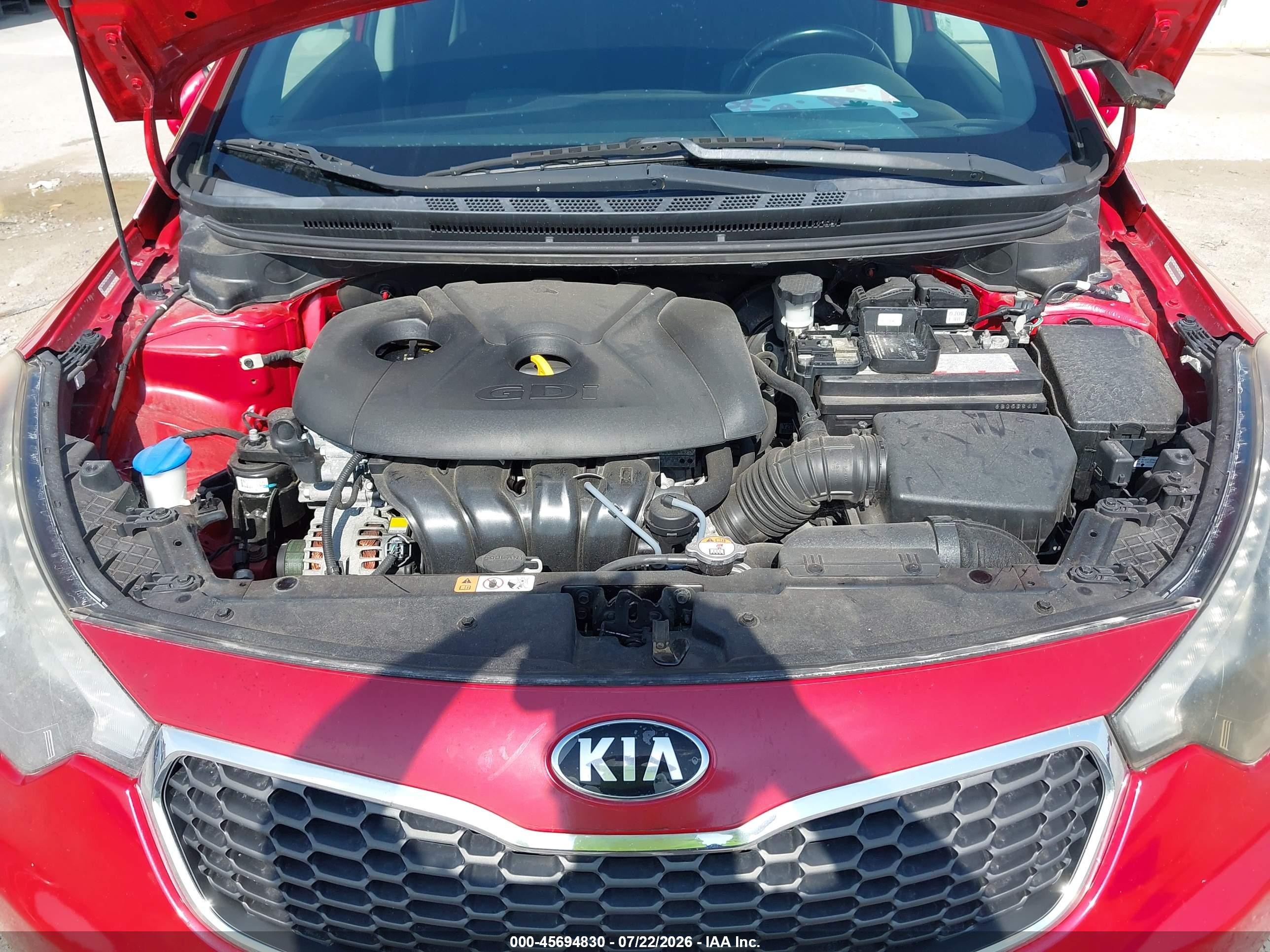2015 Kia Forte Ex Red vin: KNAFX4A85F5315337