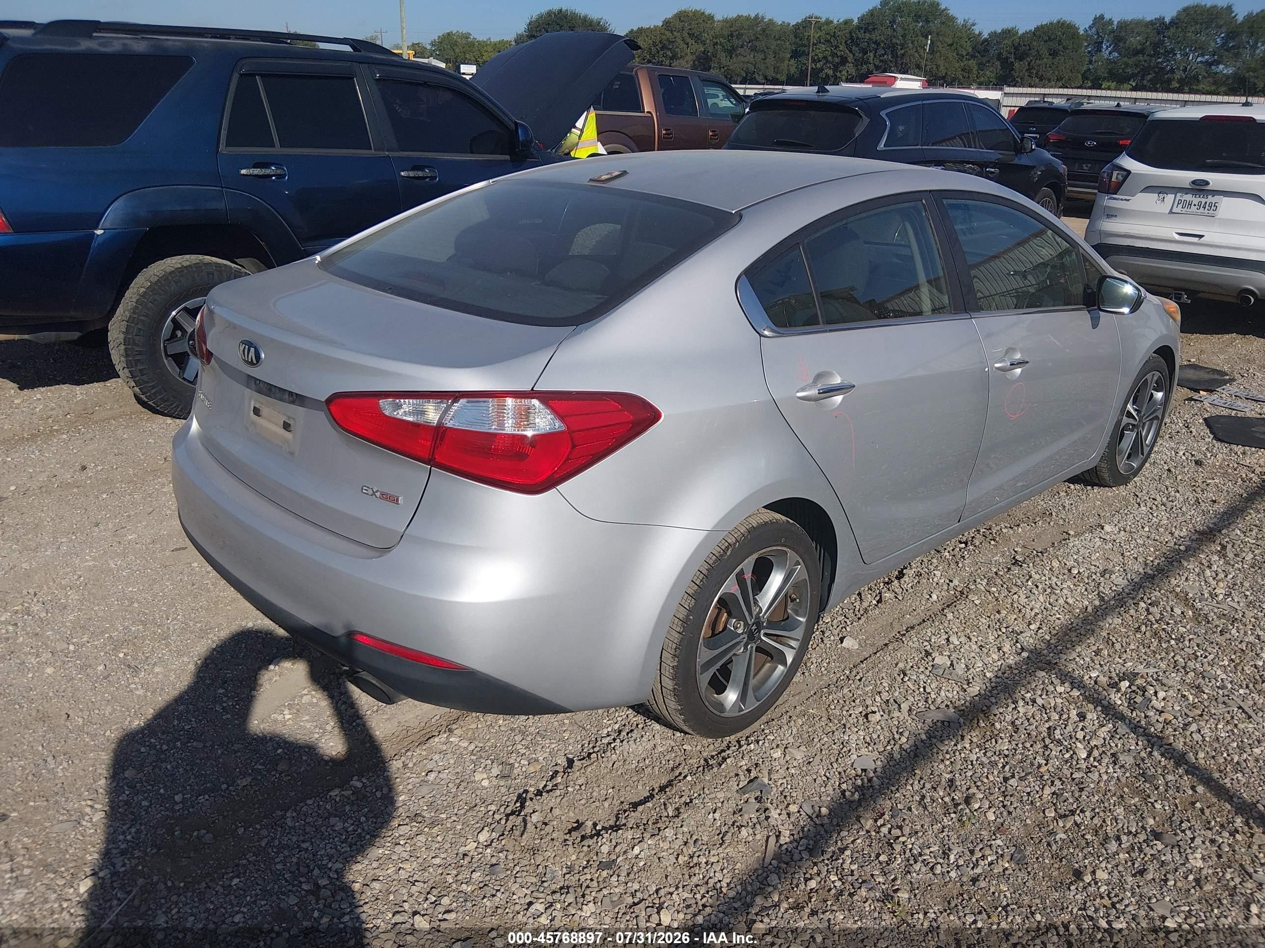 2015 Kia Forte Ex Silver vin: KNAFX4A85F5357586