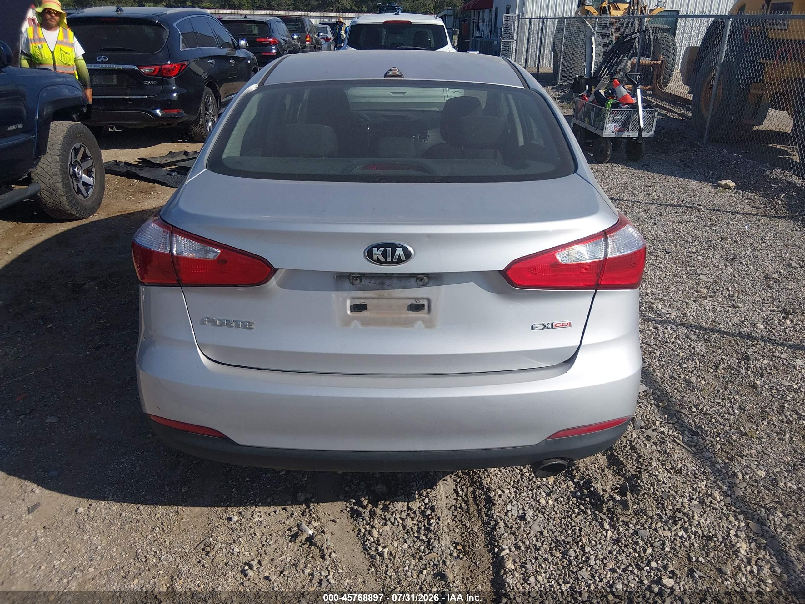 2015 Kia Forte Ex Silver vin: KNAFX4A85F5357586
