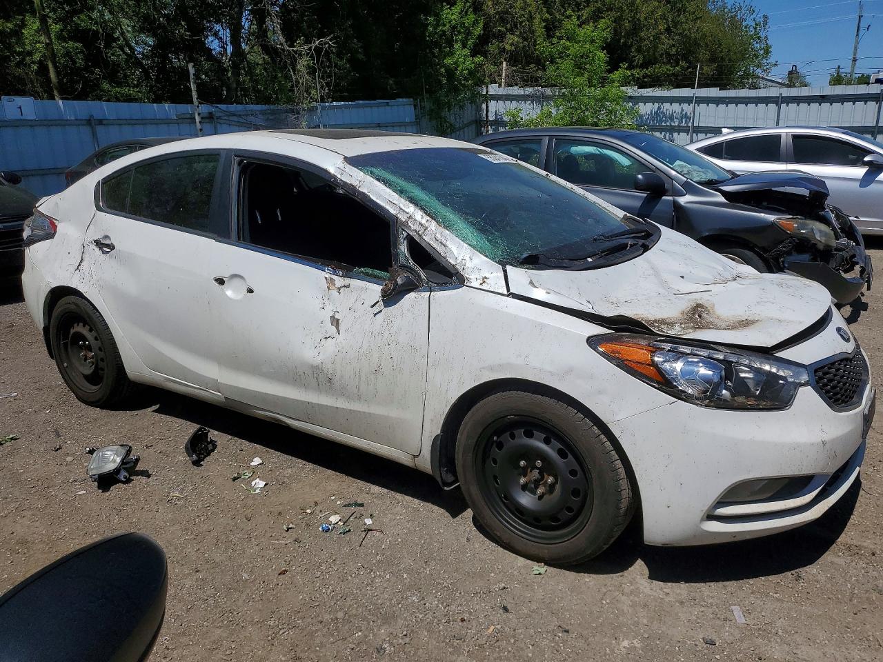 2015 Kia Forte Ex White vin: KNAFX4A85F5434487