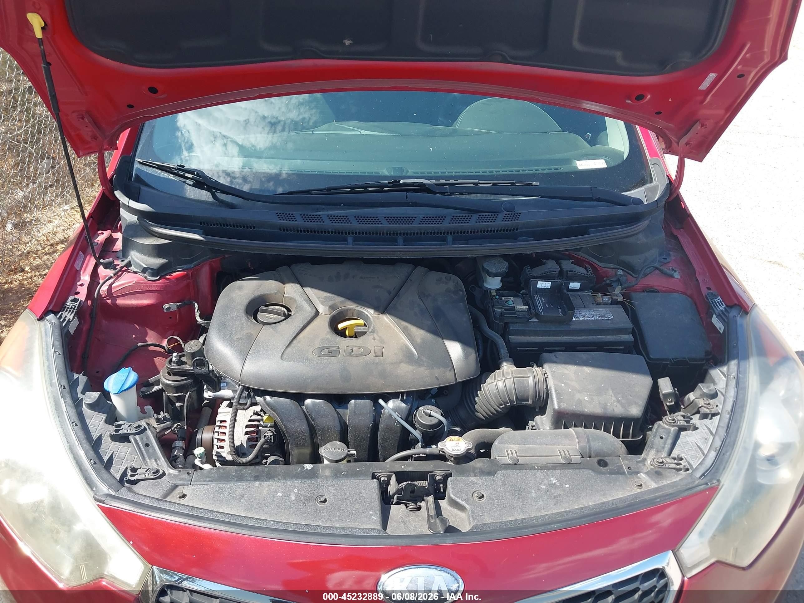 2014 Kia Forte Ex Red vin: KNAFX4A86E5050281