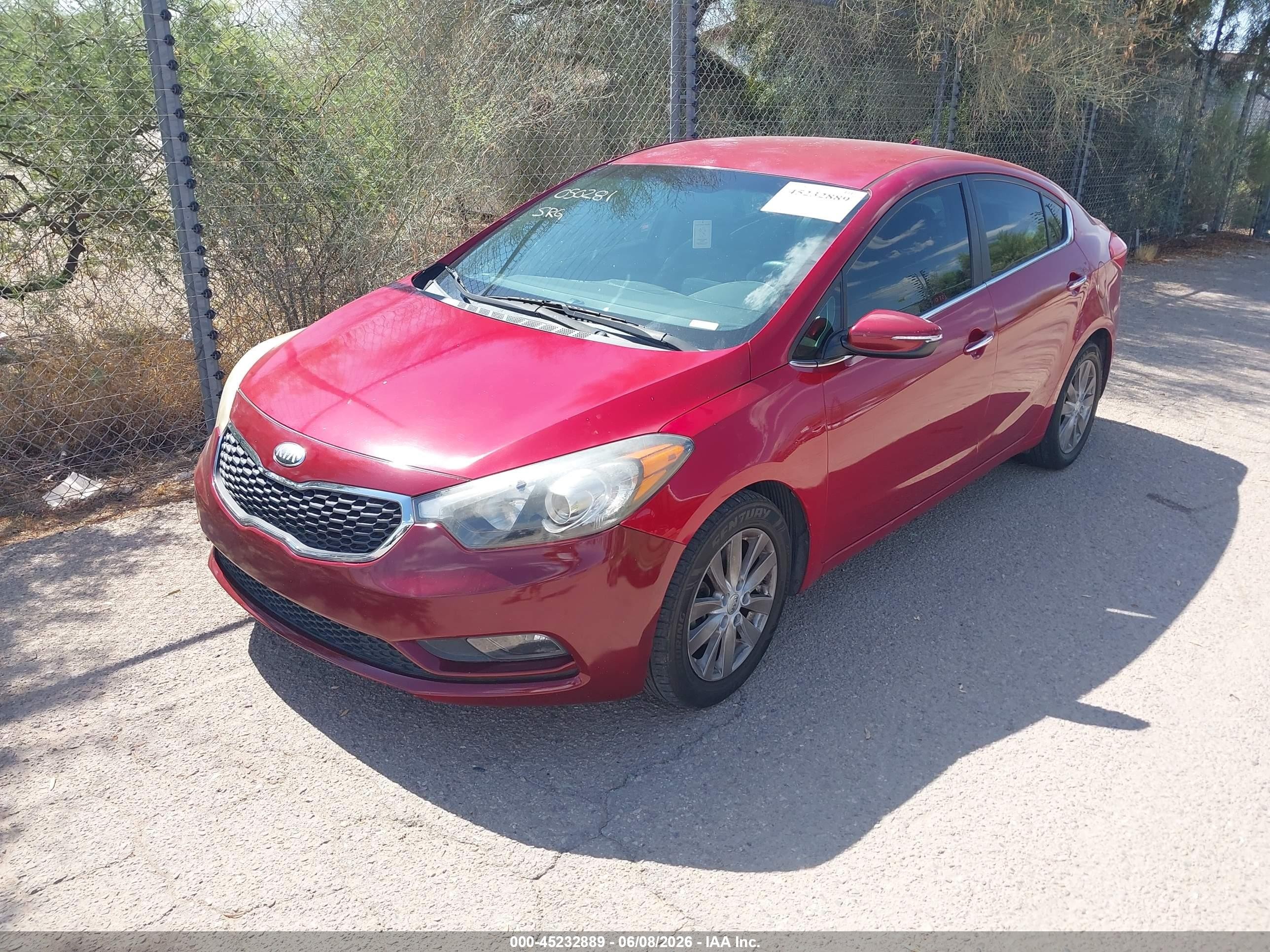 2014 Kia Forte Ex Red vin: KNAFX4A86E5050281