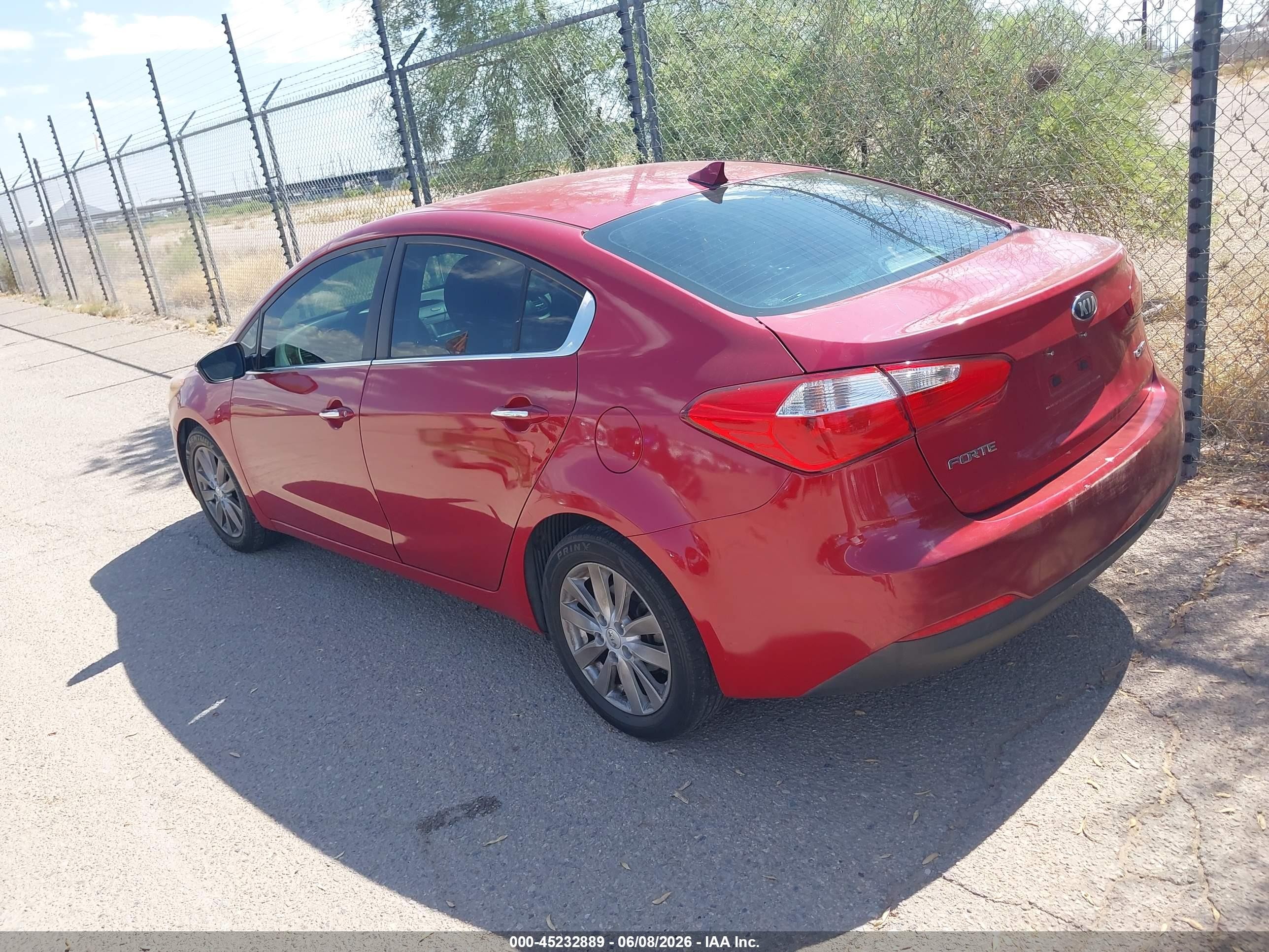 2014 Kia Forte Ex Red vin: KNAFX4A86E5050281