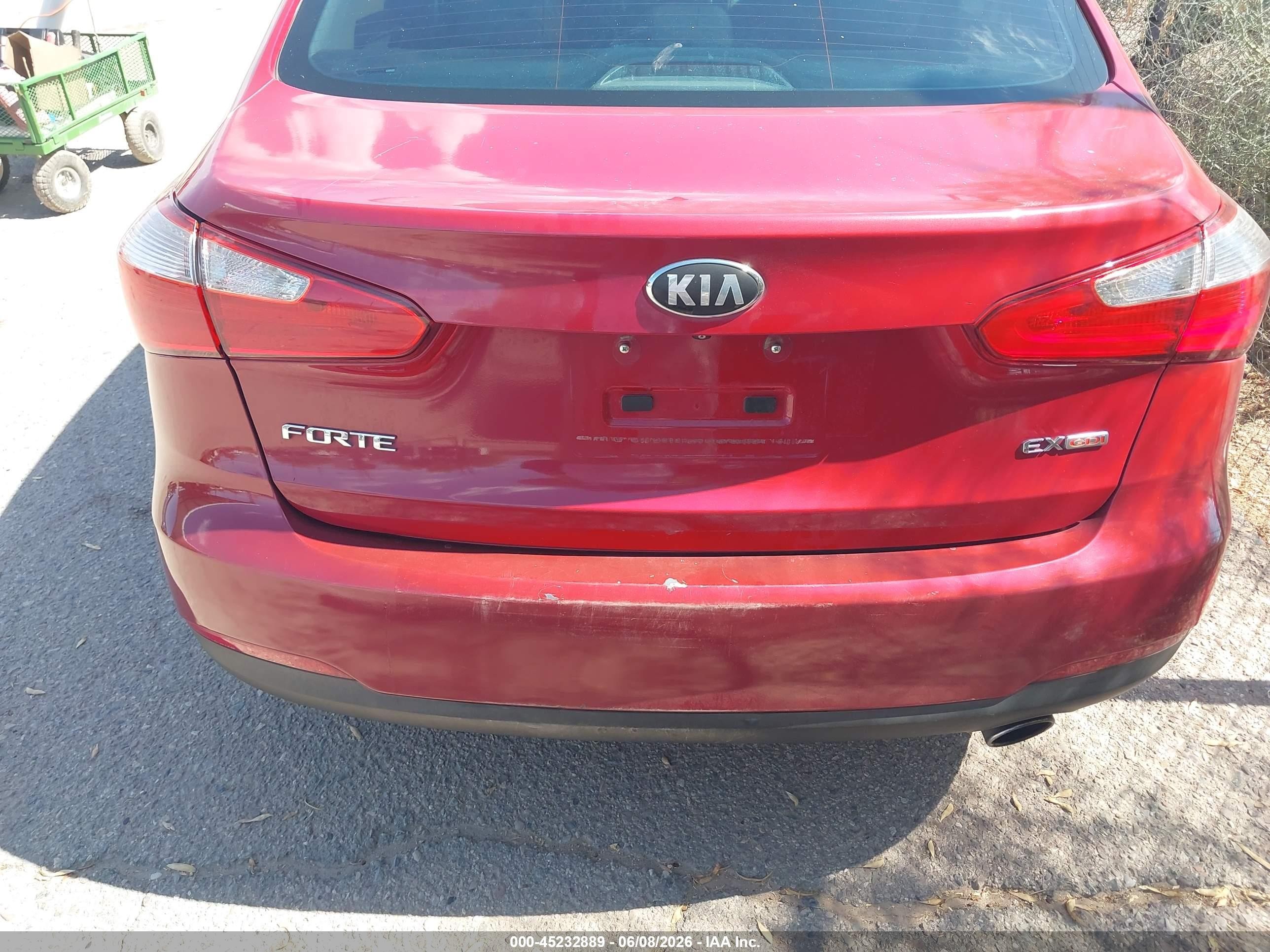 2014 Kia Forte Ex Red vin: KNAFX4A86E5050281