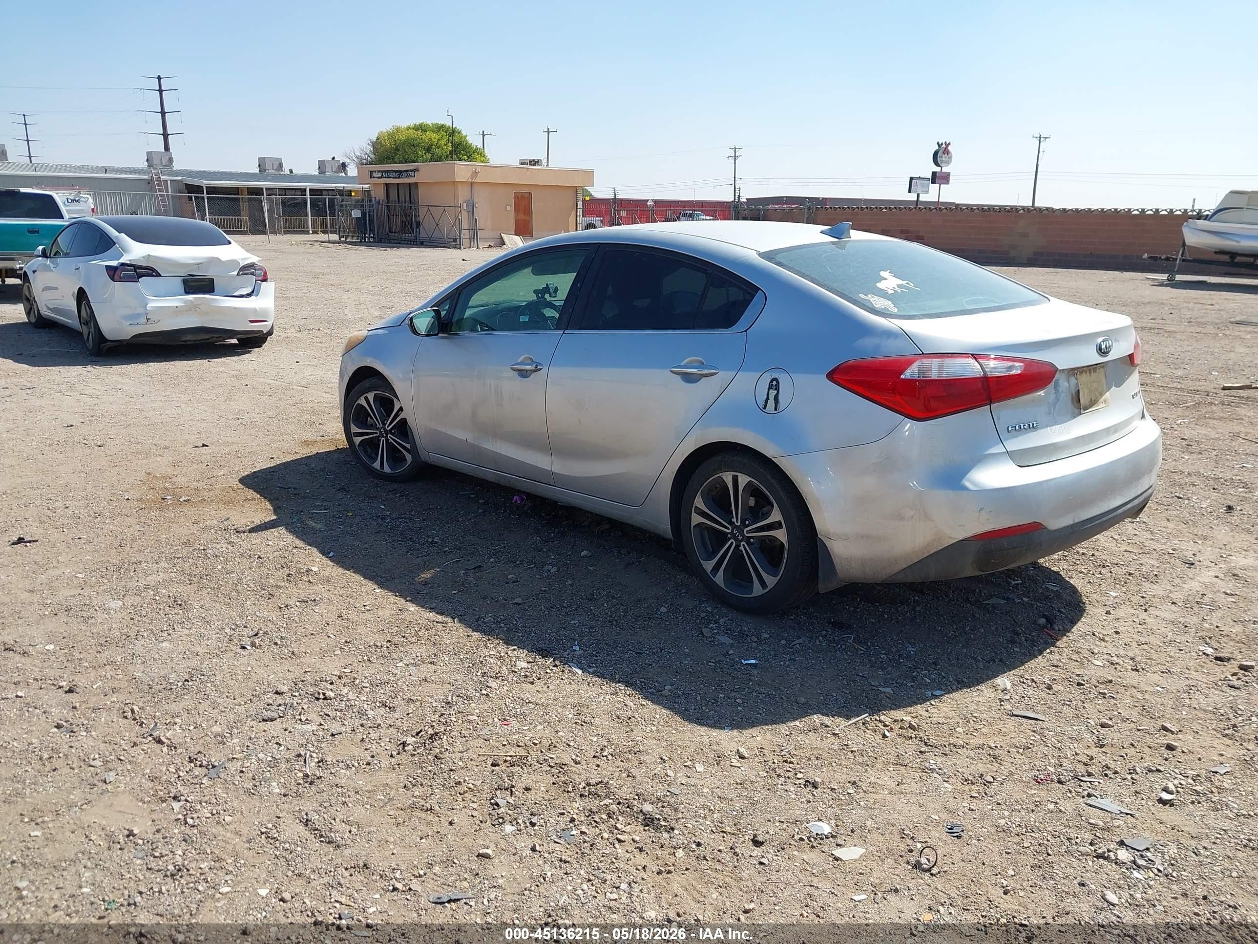 2014 Kia Forte Ex Gray vin: KNAFX4A86E5195255